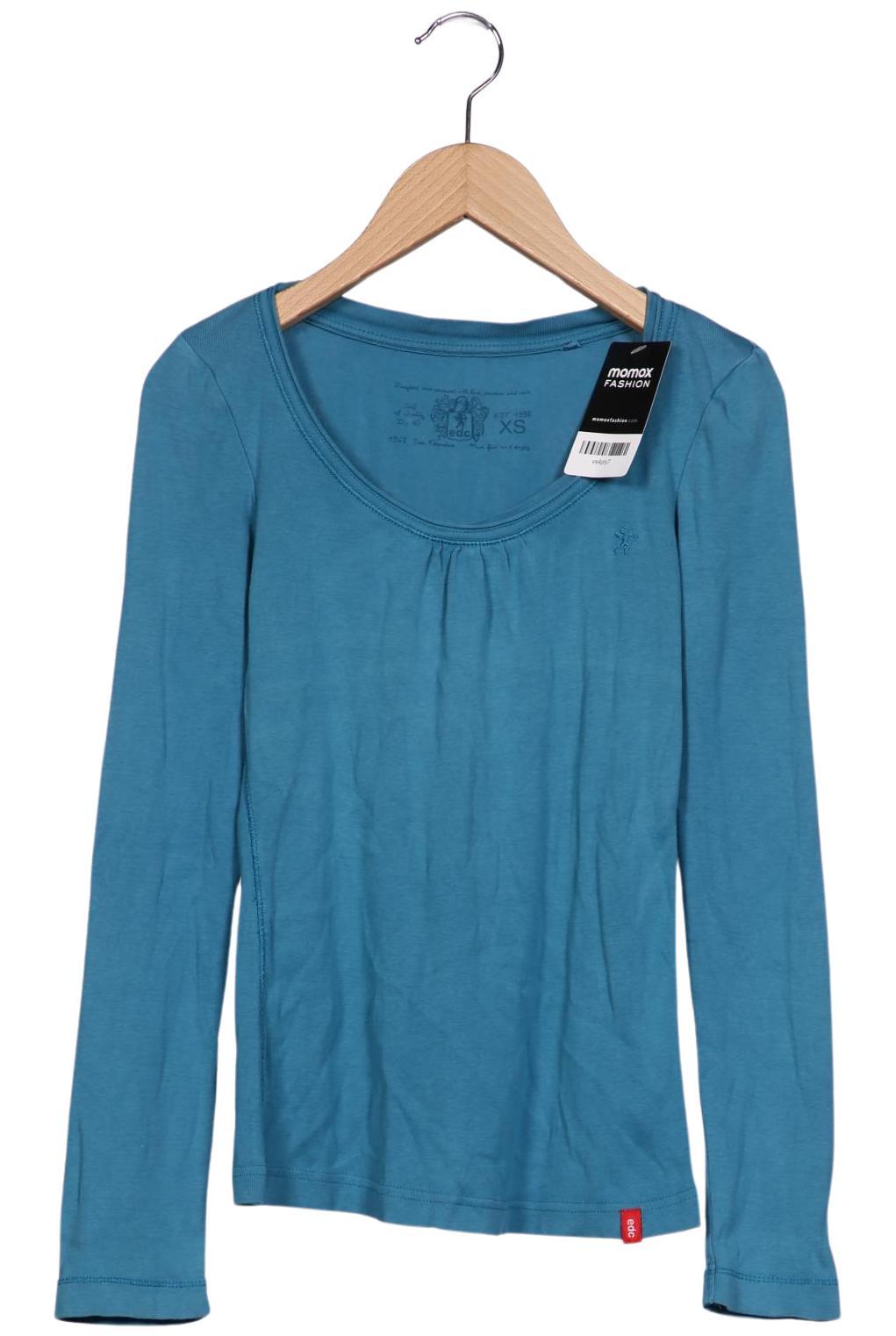 

edc by Esprit Damen Langarmshirt, türkis, Gr. 34