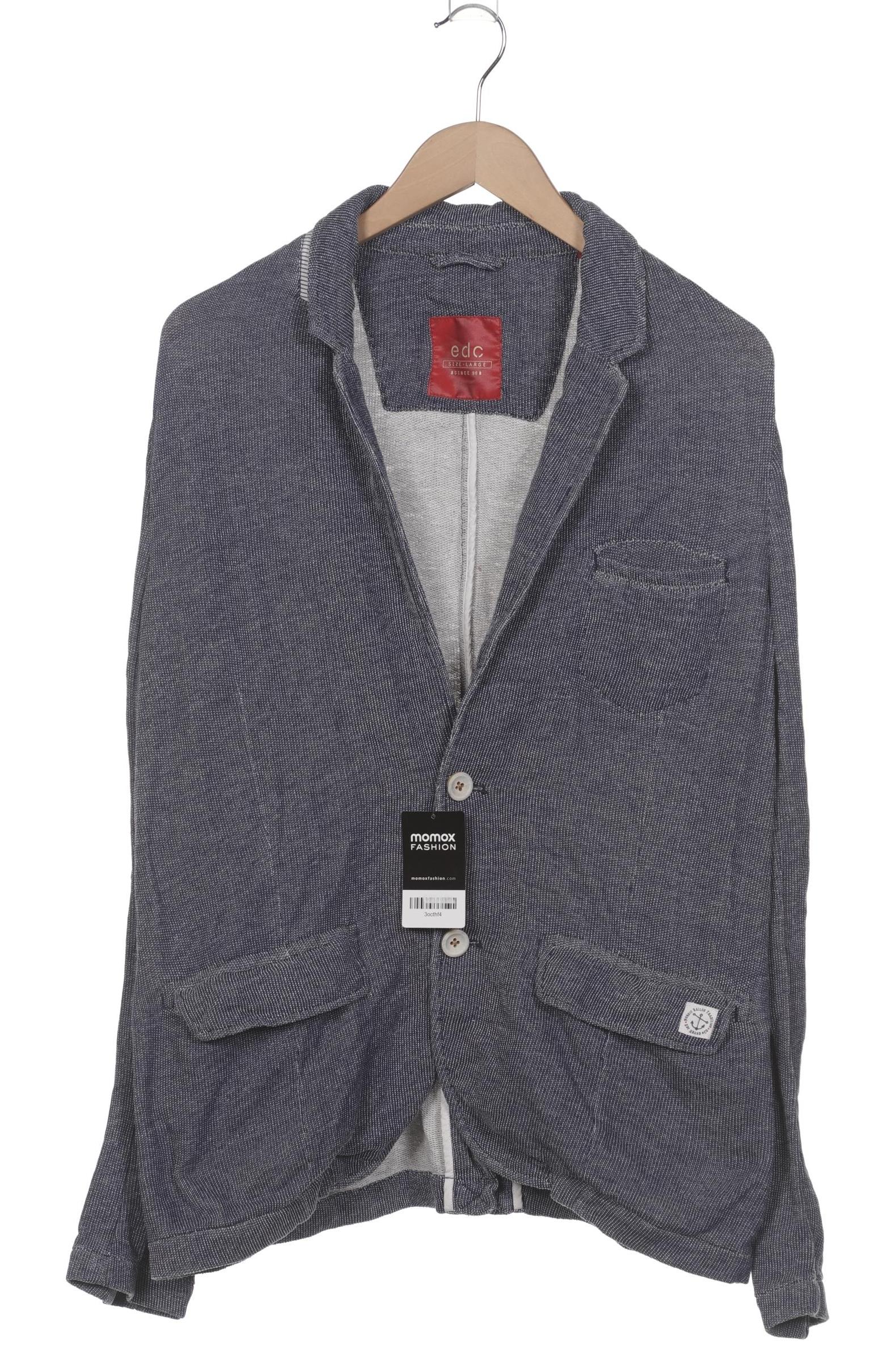 

edc by Esprit Herren Strickjacke, blau, Gr. 52