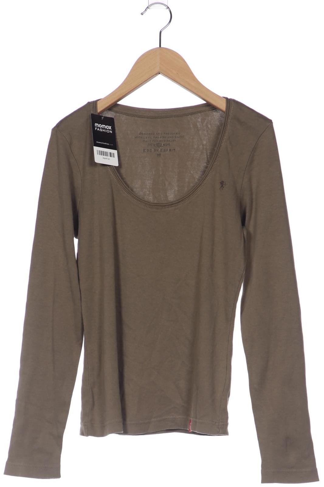 

edc by Esprit Damen Langarmshirt, grün, Gr. 38