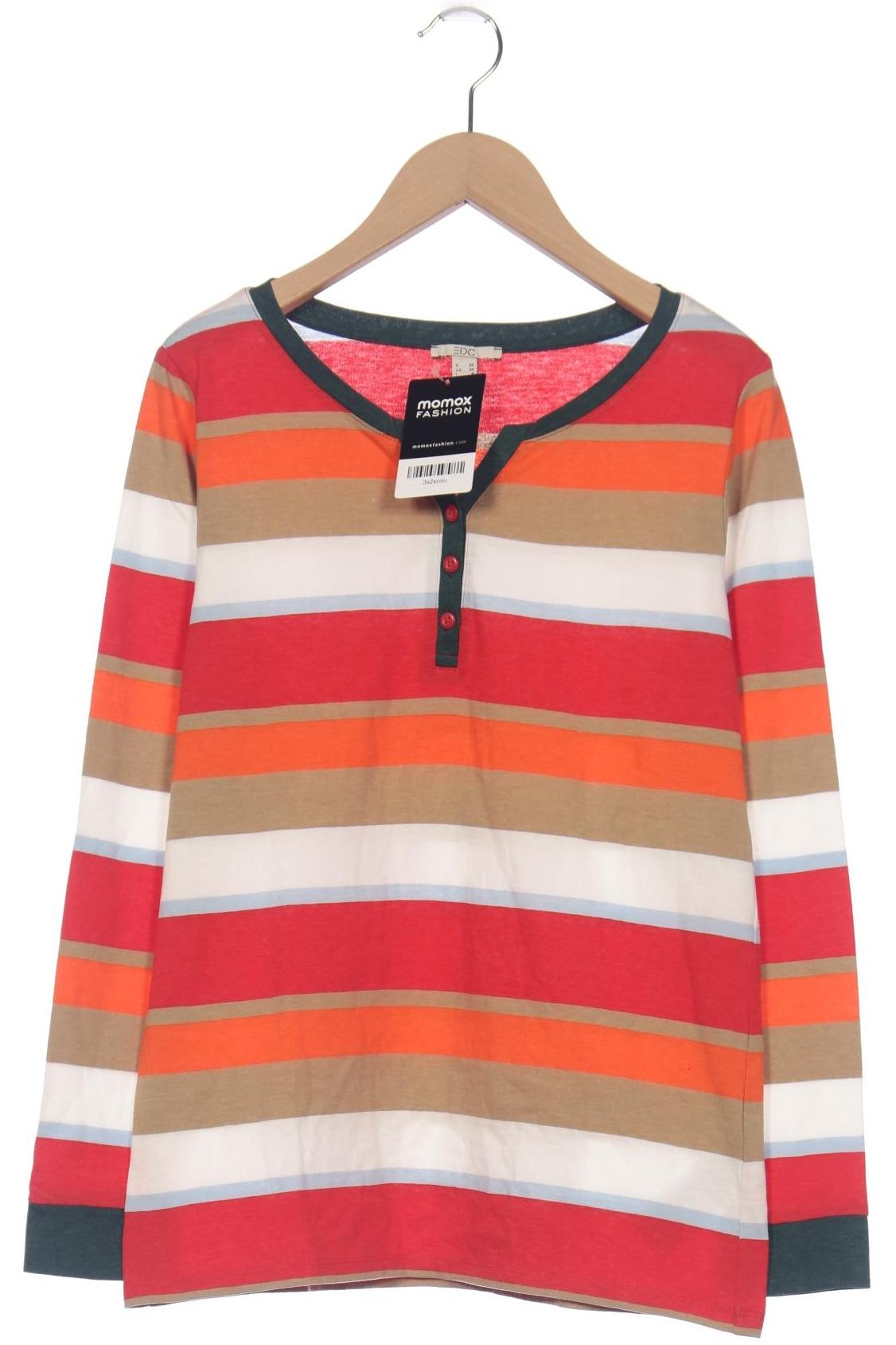 

edc by Esprit Damen Langarmshirt, mehrfarbig, Gr. 34