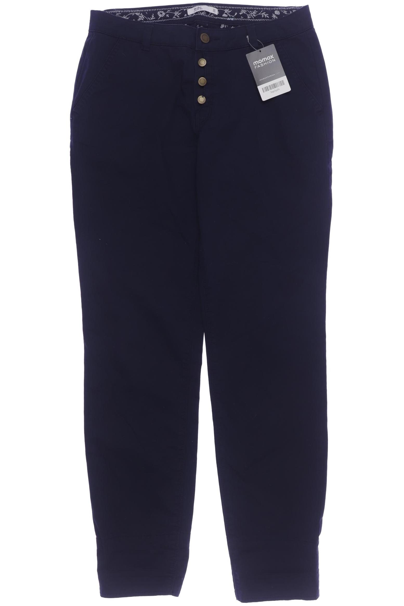 

edc by Esprit Damen Stoffhose, marineblau, Gr. 34
