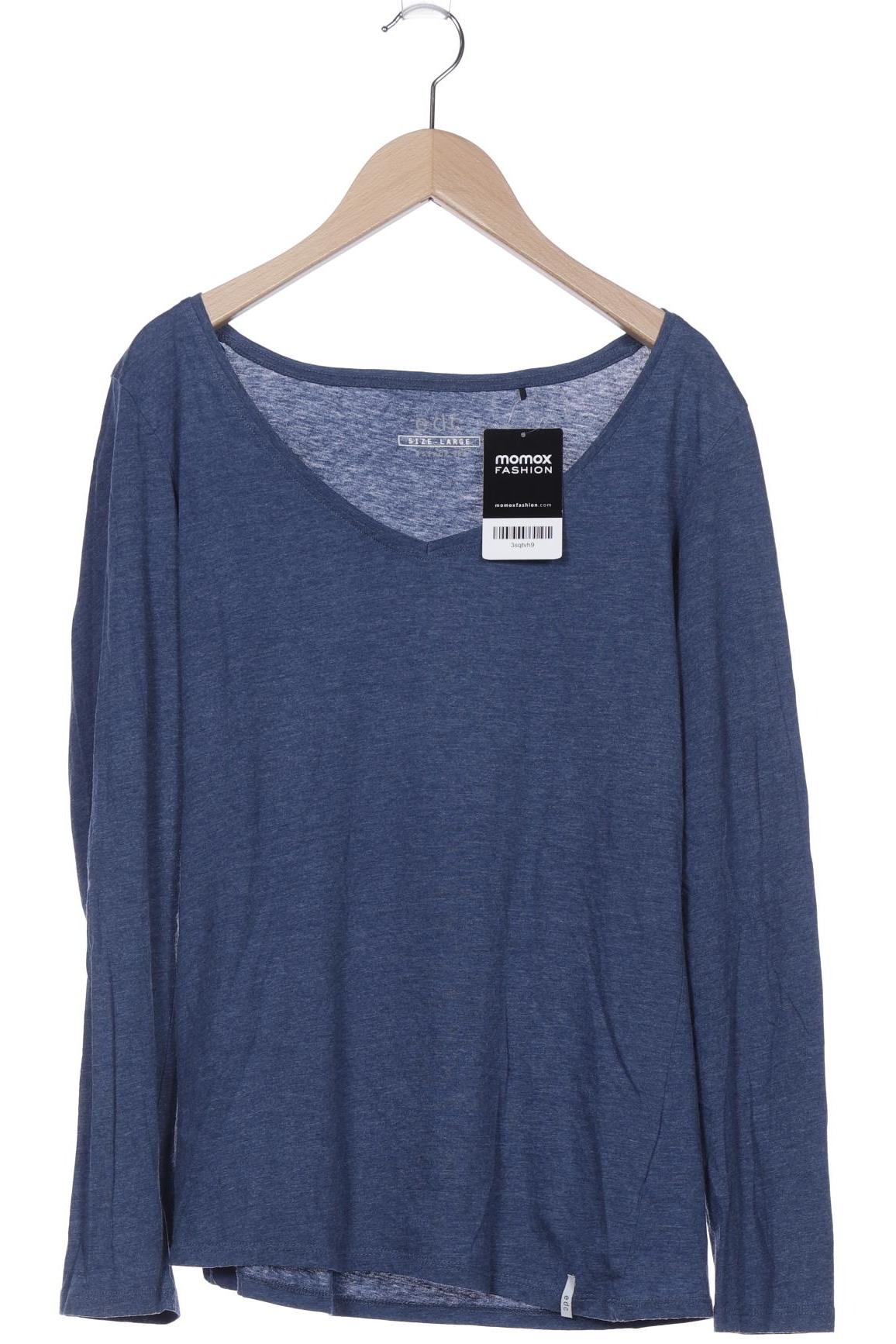 

edc by Esprit Damen Langarmshirt, blau, Gr. 42