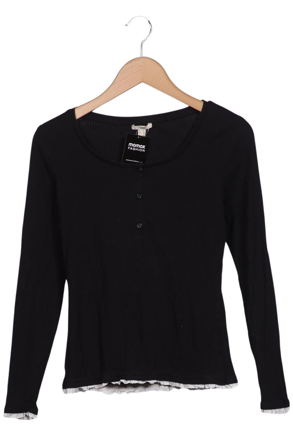 

edc by Esprit Damen Langarmshirt, schwarz, Gr. 34