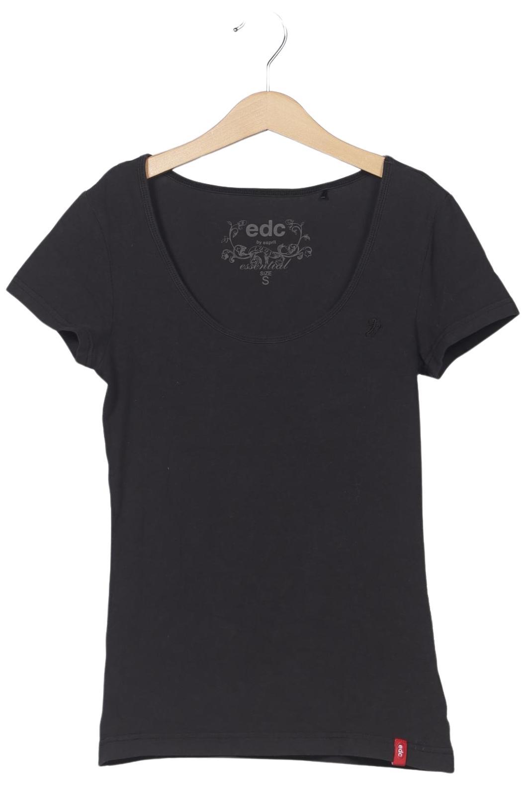

edc by Esprit Damen T-Shirt, schwarz, Gr. 36