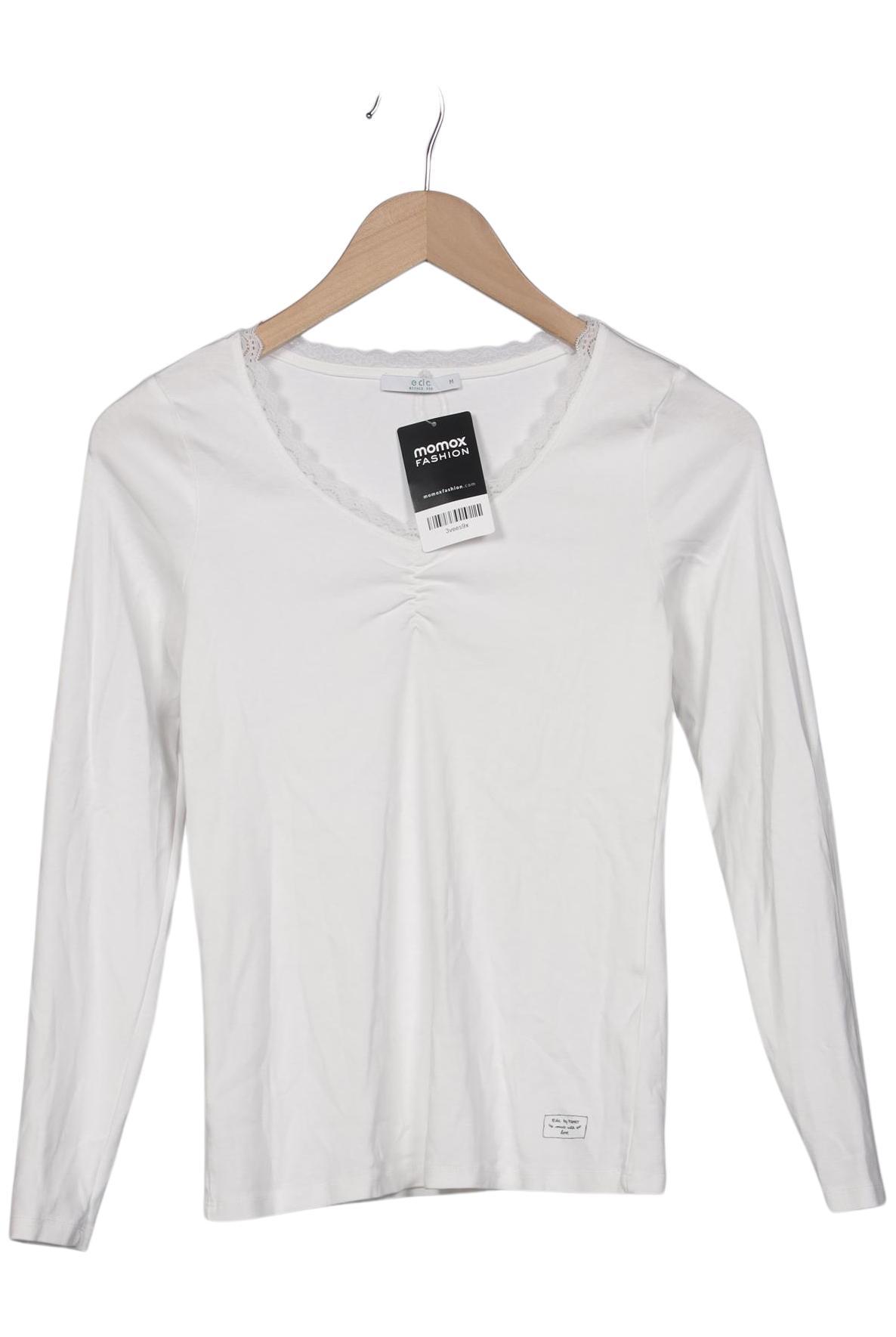 

edc by Esprit Damen Langarmshirt, weiß, Gr. 38