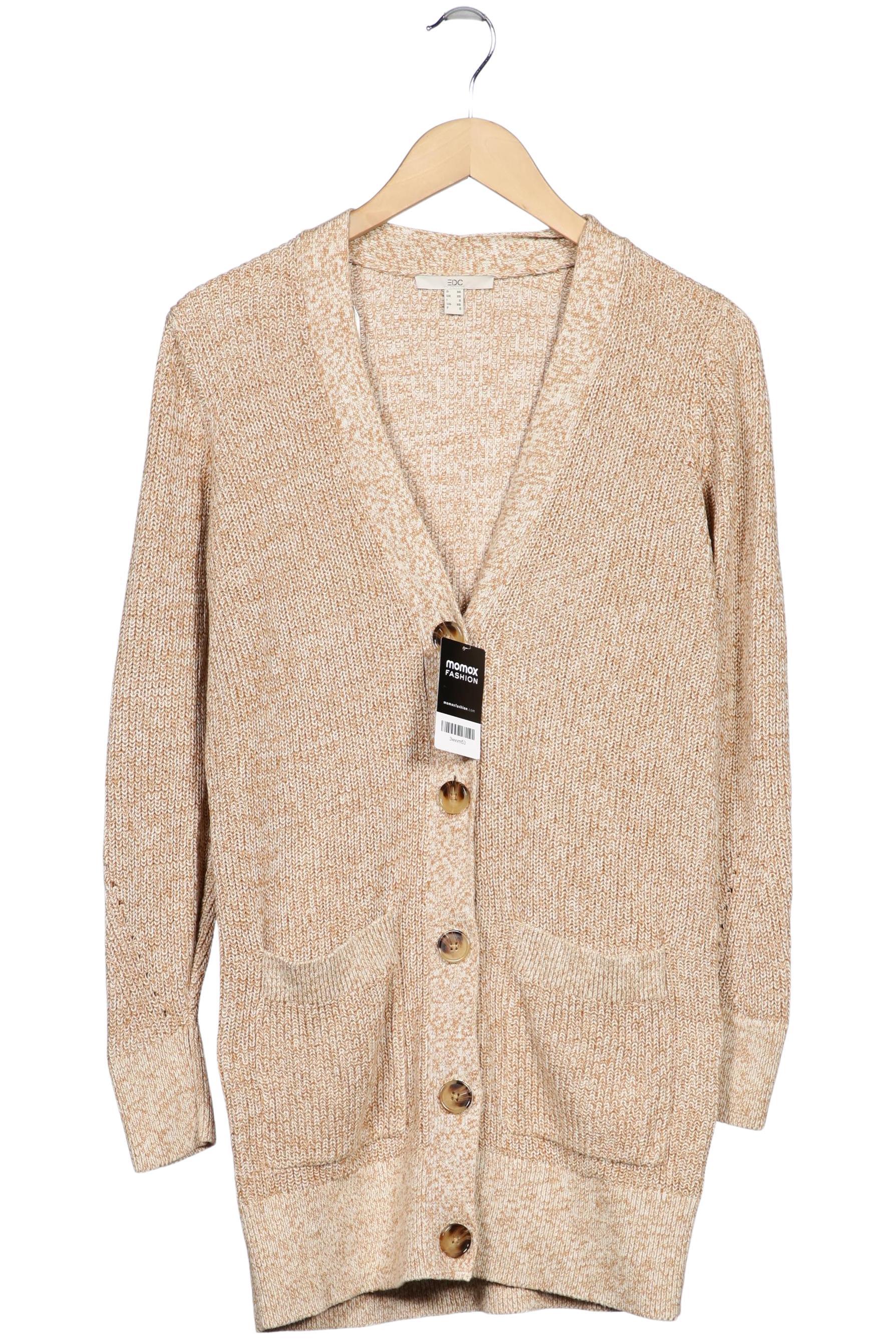 

edc by Esprit Damen Strickjacke, beige, Gr. 34
