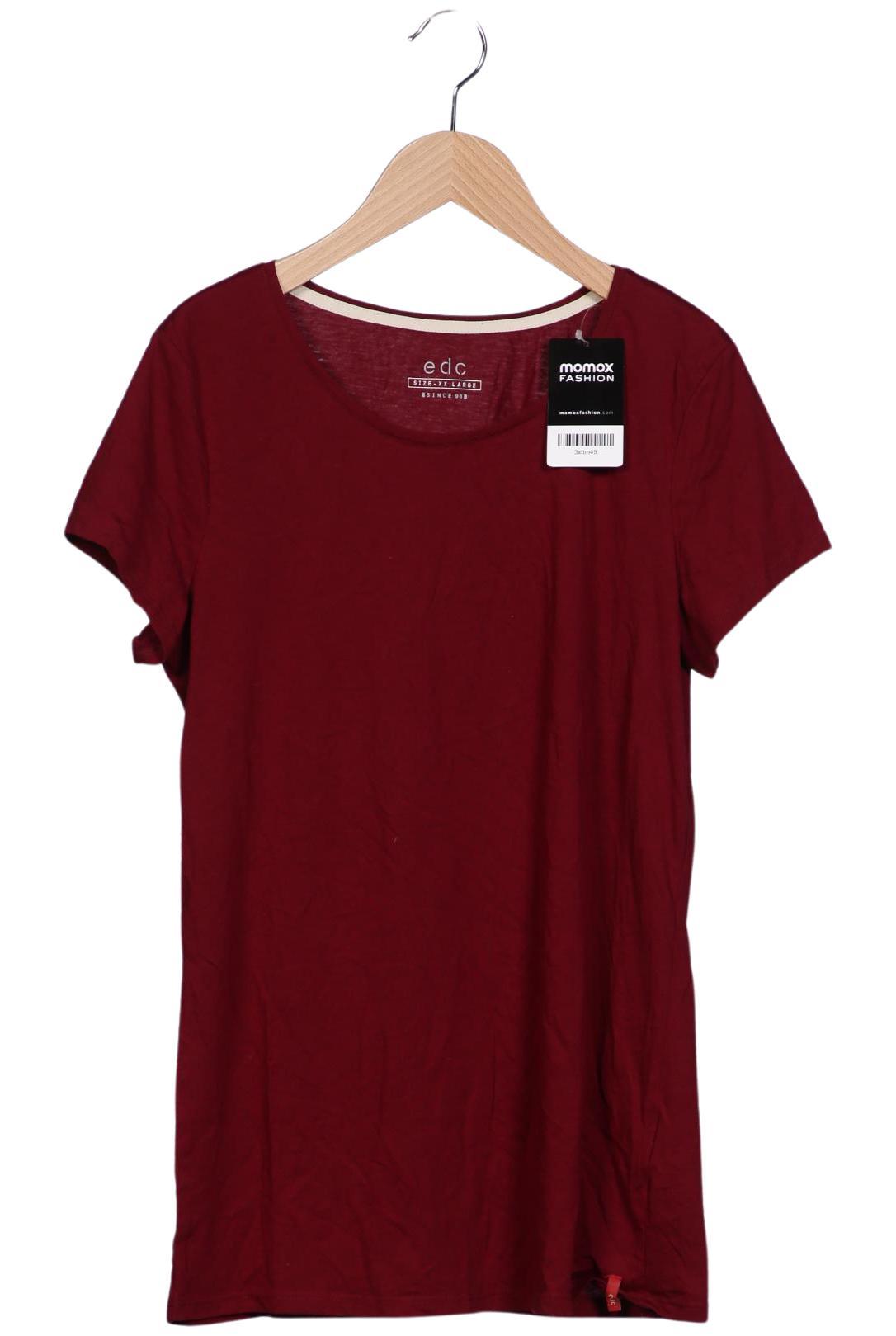 

edc by Esprit Damen T-Shirt, bordeaux, Gr. 46