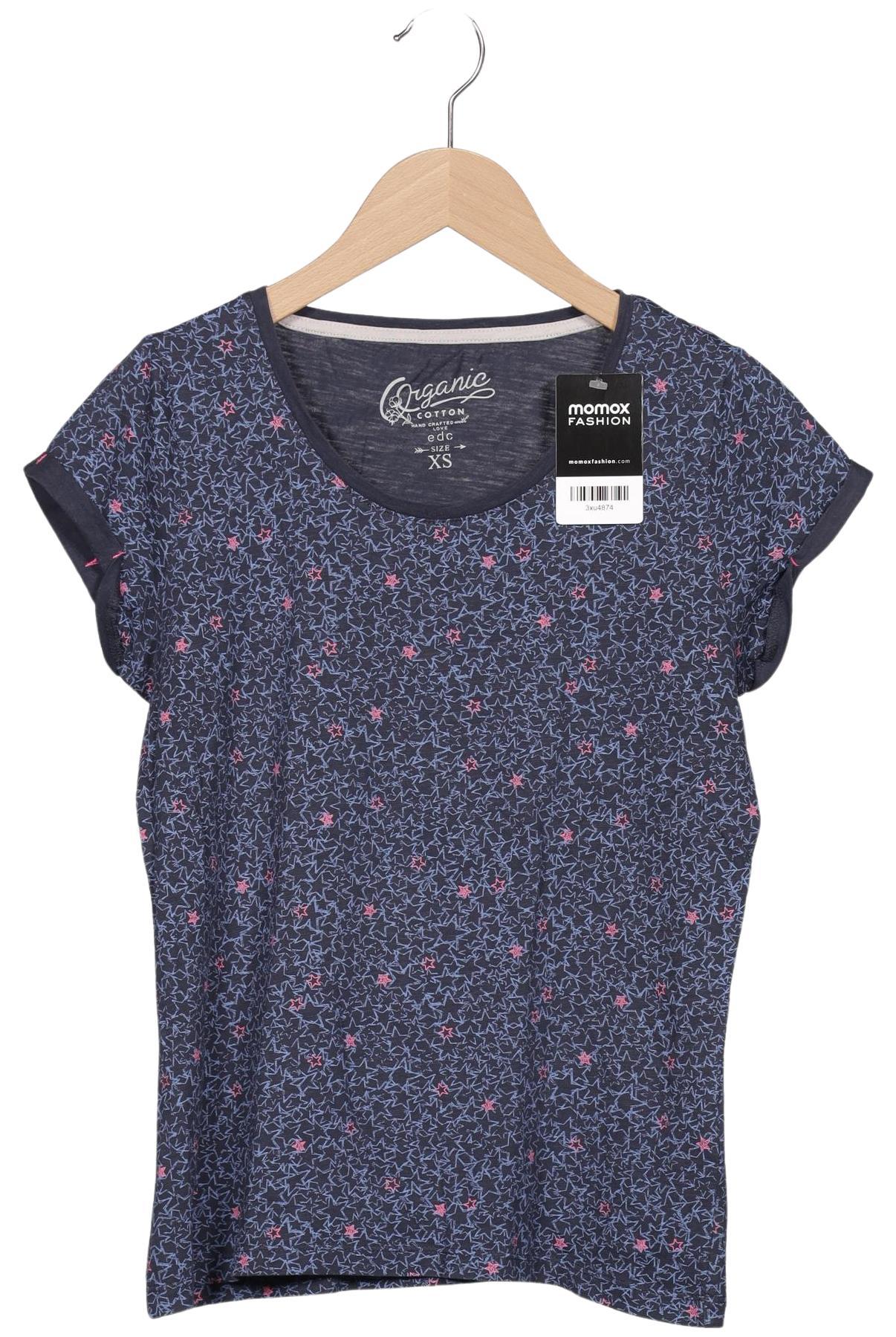 

edc by Esprit Damen T-Shirt, marineblau, Gr. 34