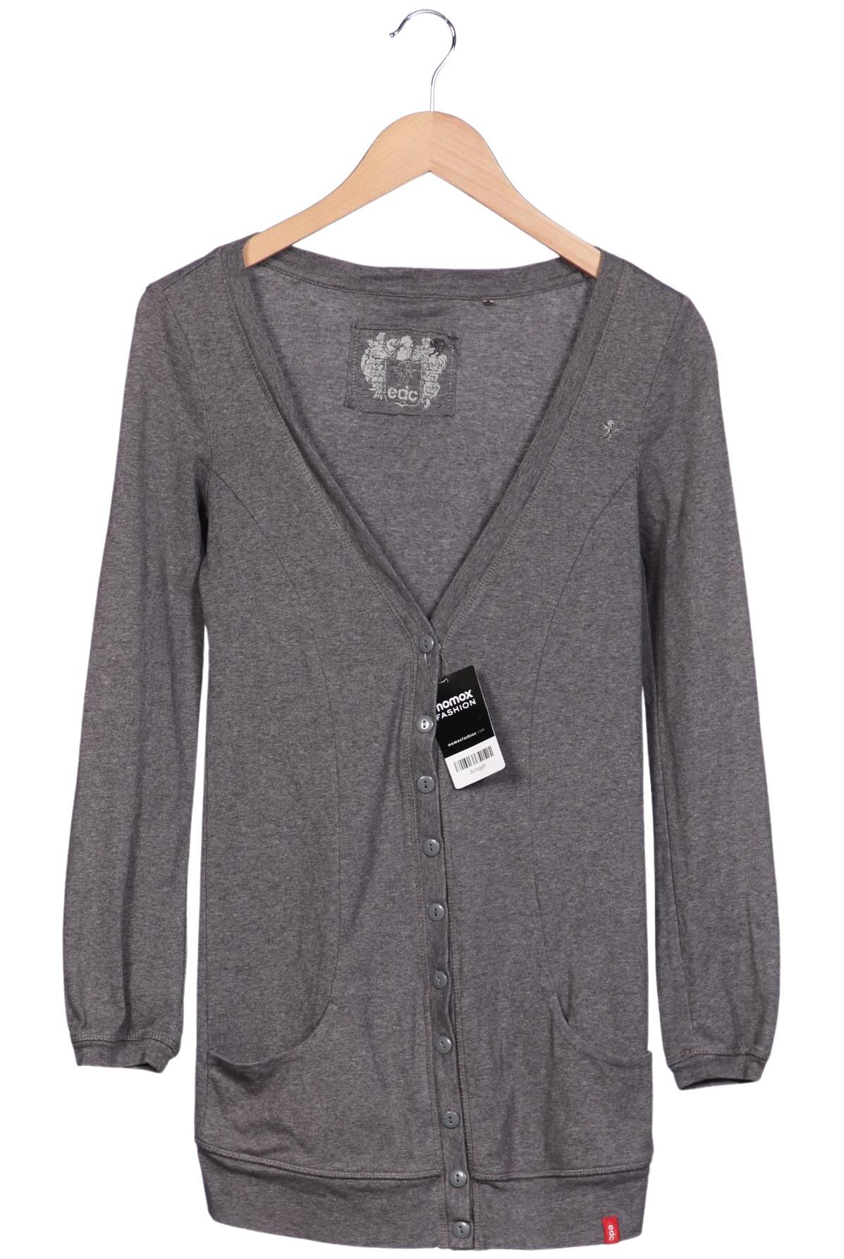 

edc by Esprit Damen Strickjacke, grau, Gr. 36