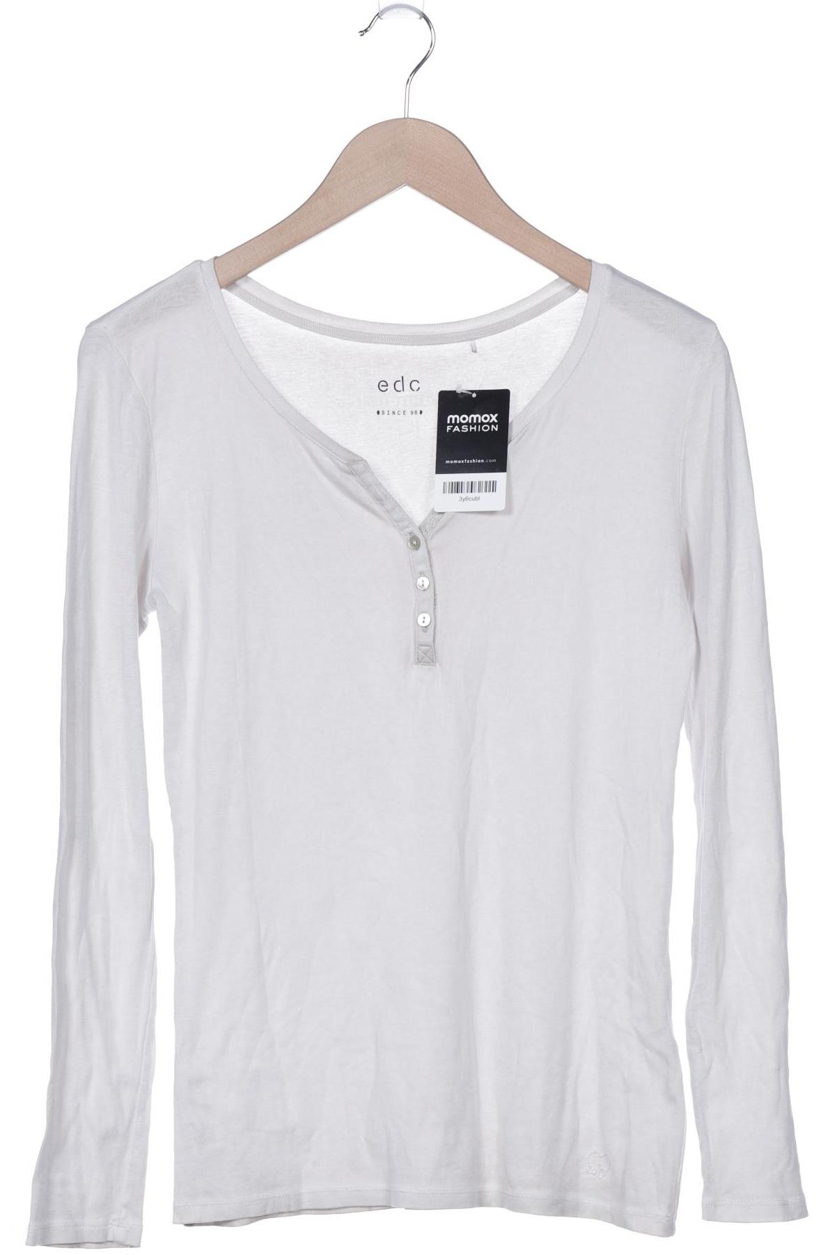 

edc by Esprit Herren Langarmshirt, weiß, Gr. 48