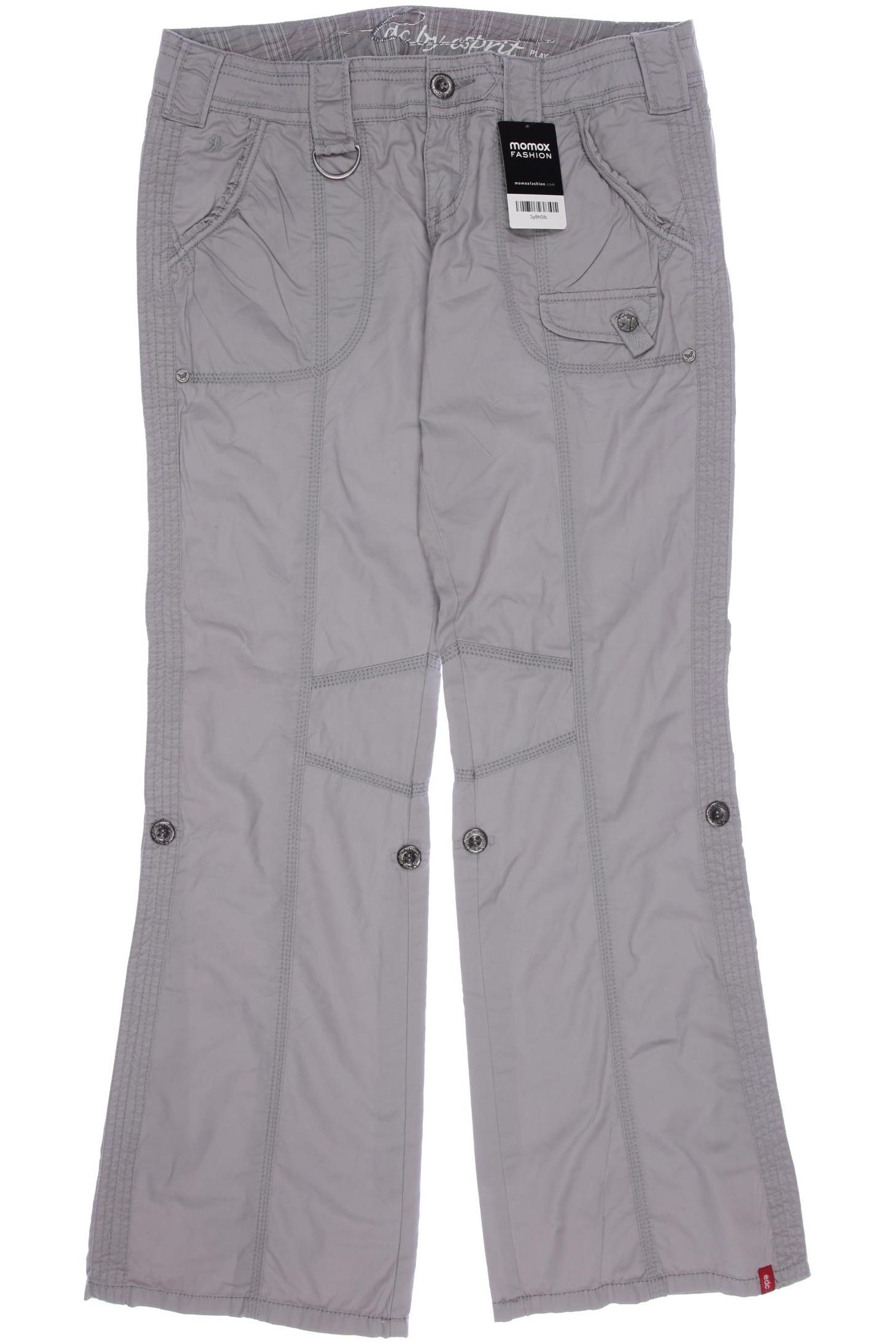 

edc by Esprit Damen Stoffhose, grau, Gr. 40