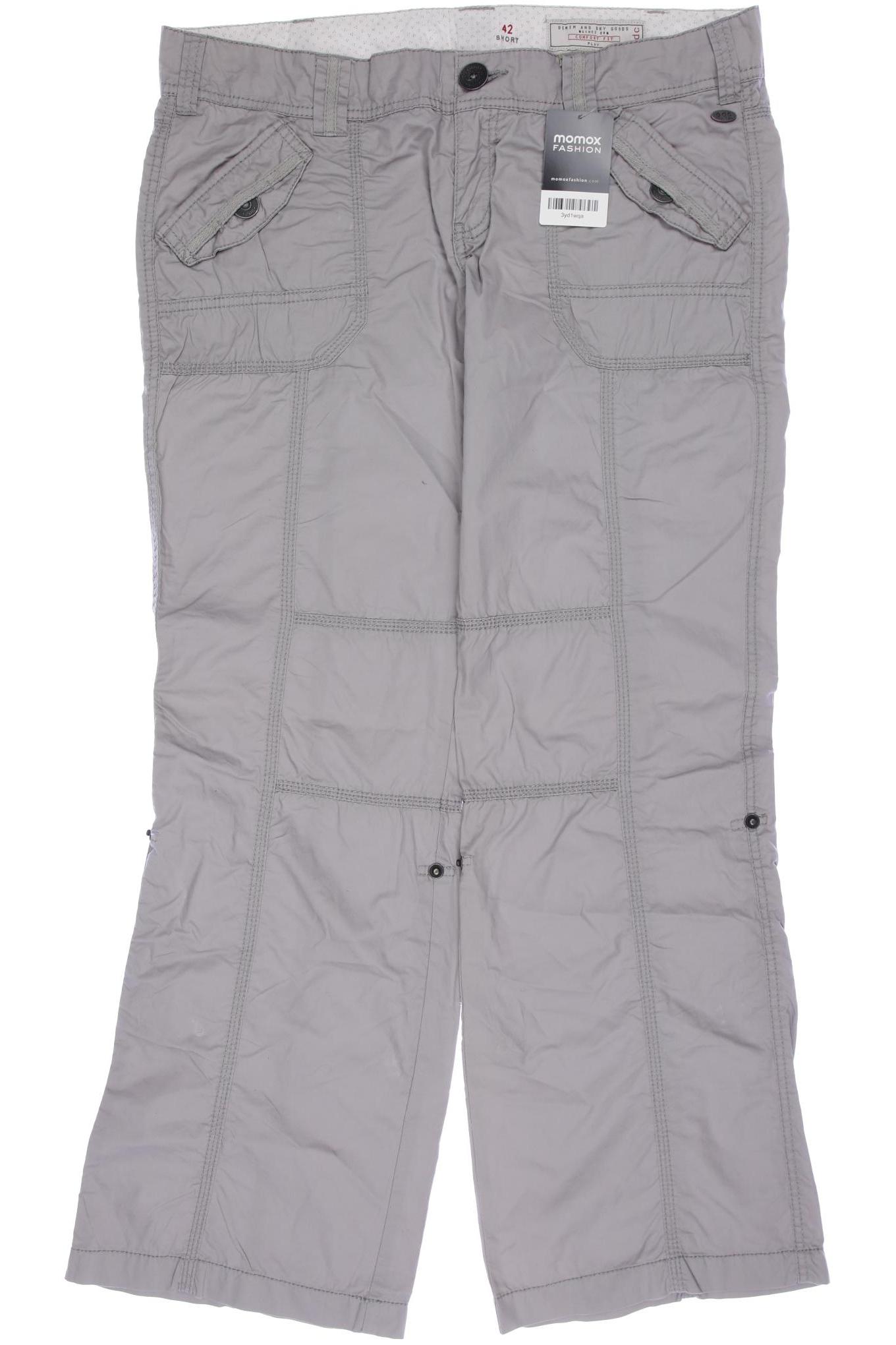 

edc by Esprit Damen Stoffhose, grau, Gr. 42