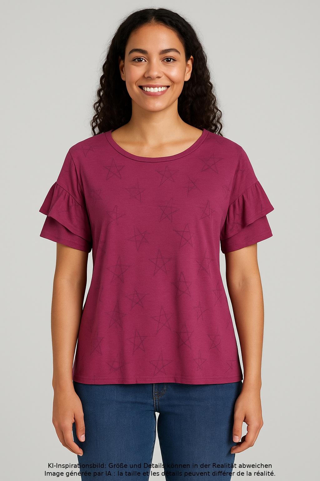 

edc by Esprit Damen T-Shirt, flieder, Gr. 38