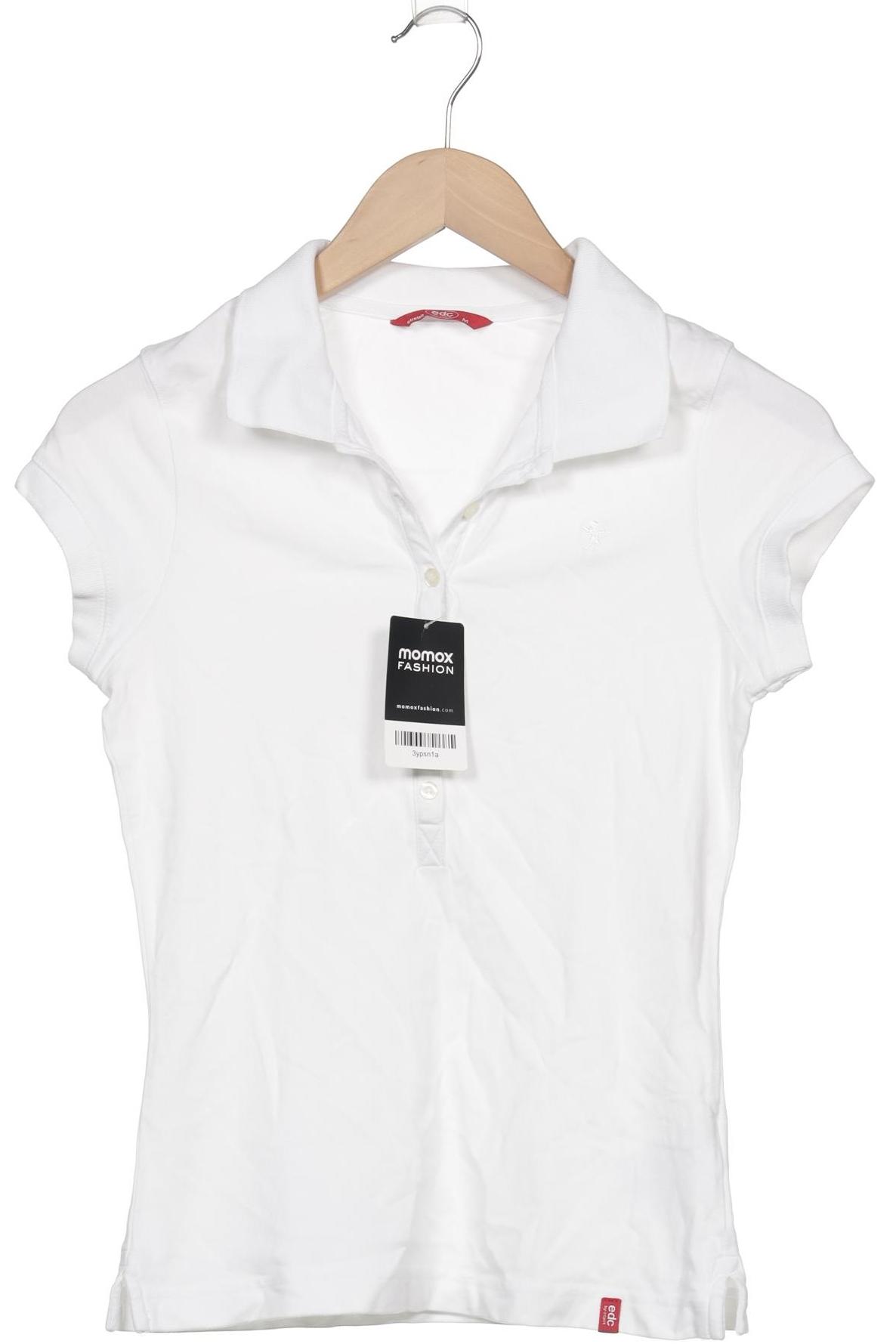 

edc by Esprit Damen Poloshirt, weiß, Gr. 38