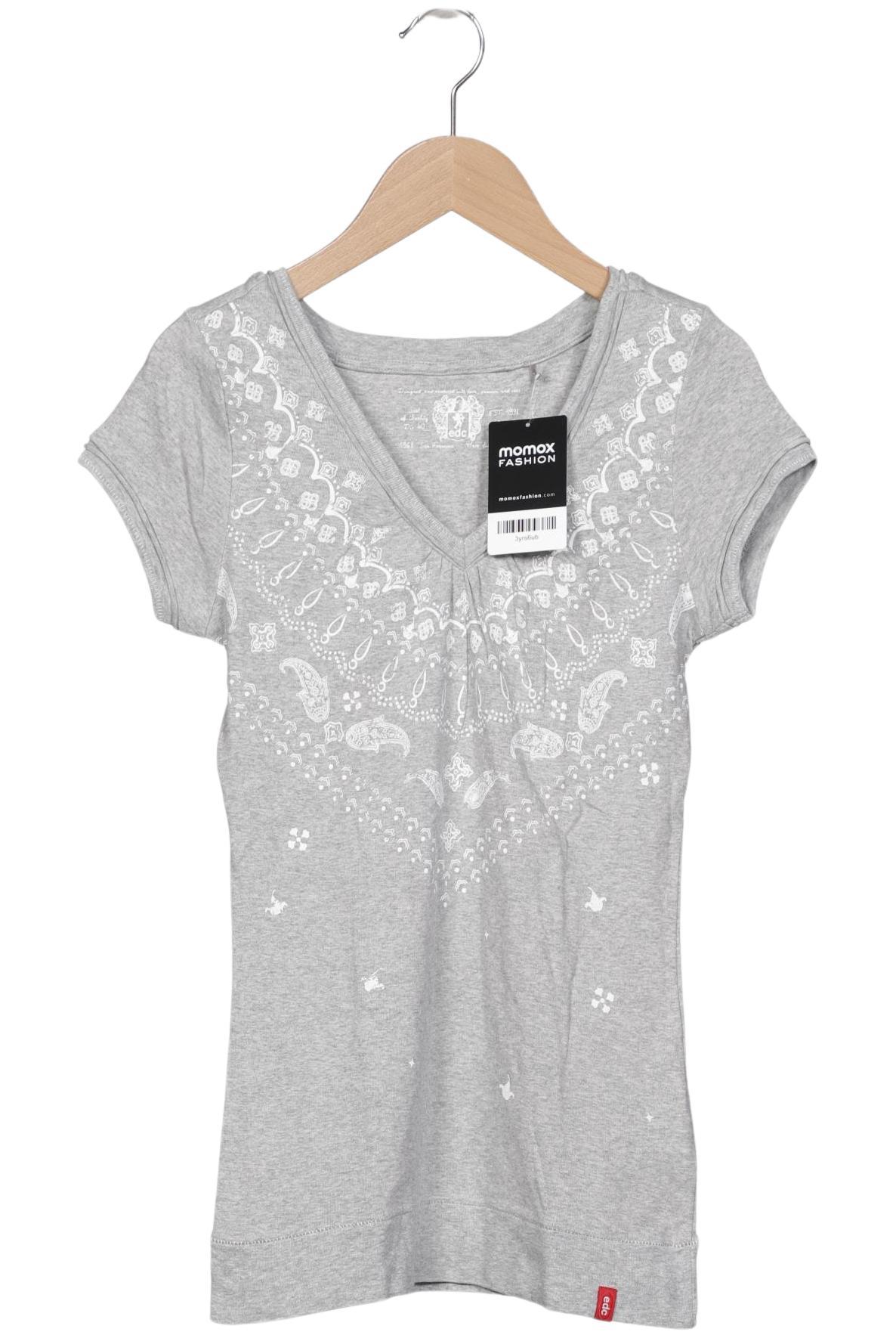 

edc by Esprit Damen T-Shirt, grau, Gr. 38