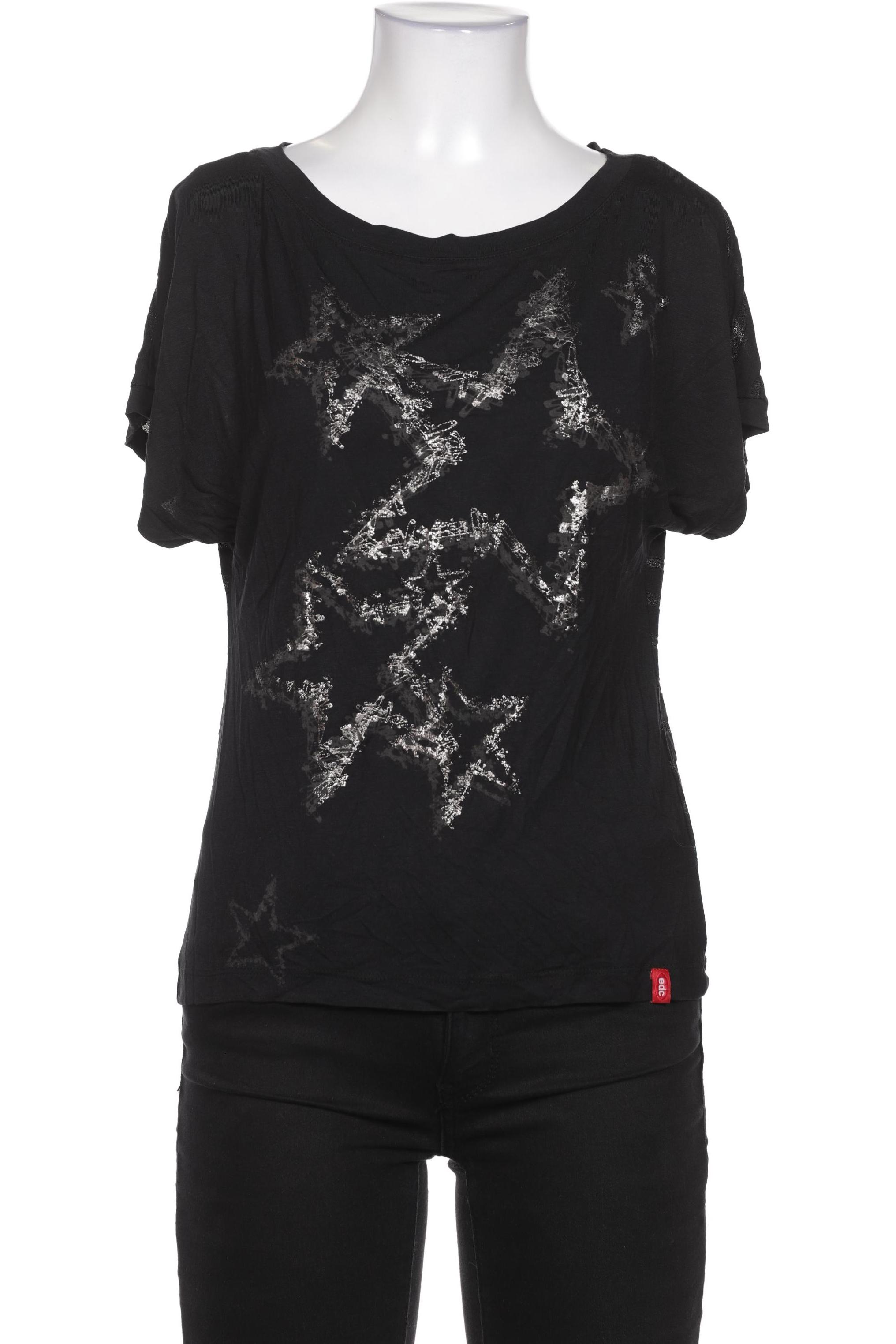 

edc by Esprit Damen T-Shirt, schwarz