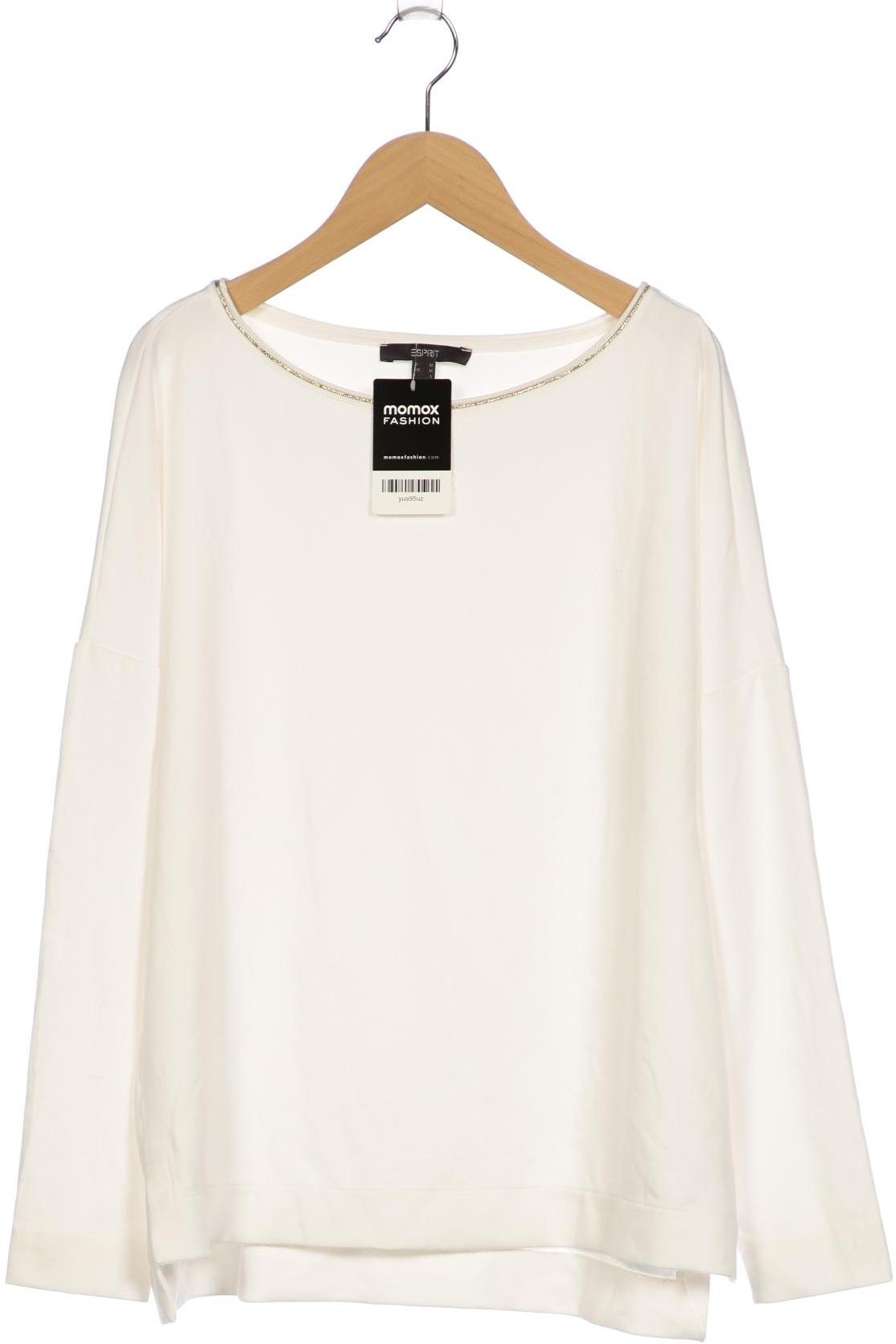

edc by Esprit Damen Langarmshirt, weiß, Gr. 38