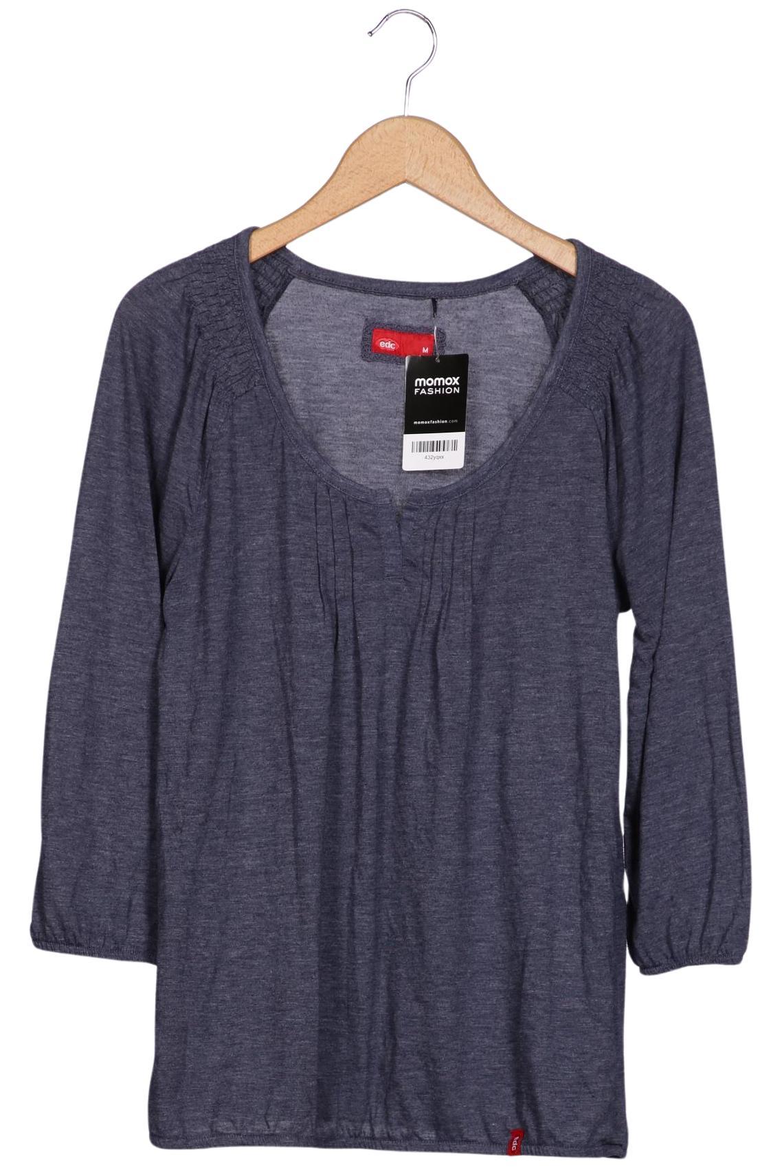 

edc by Esprit Damen Langarmshirt, marineblau, Gr. 38