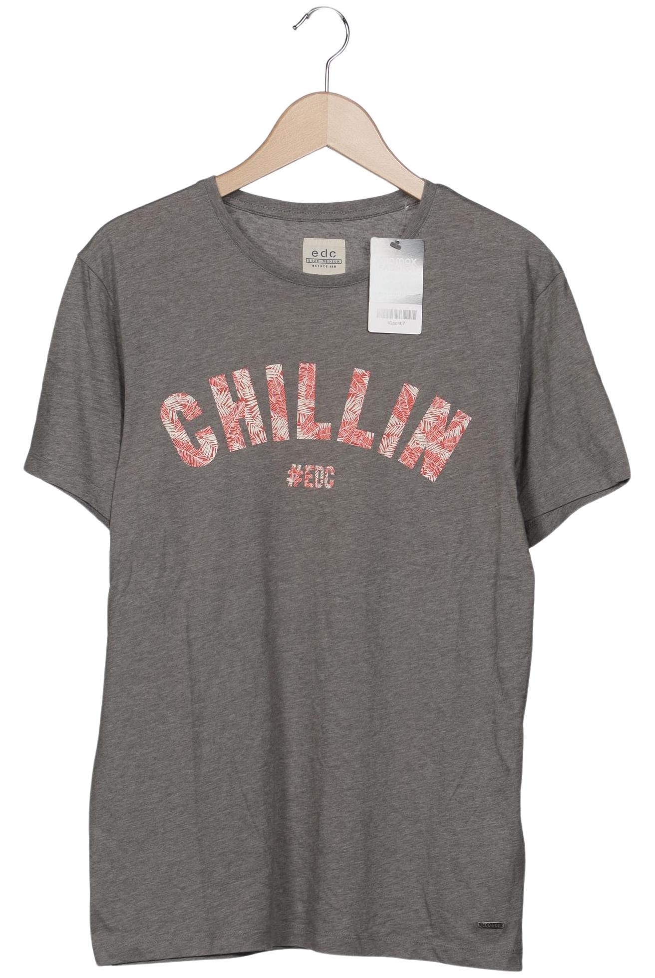 

edc by Esprit Herren T-Shirt, grau, Gr. 48