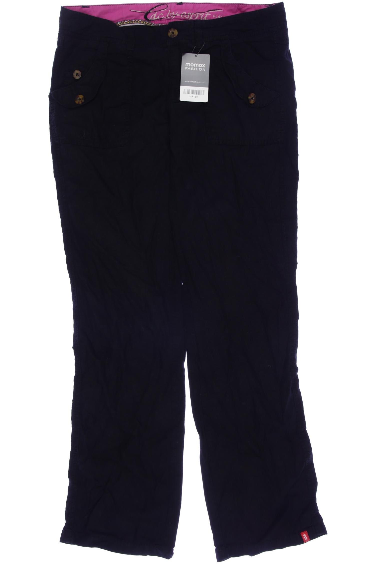 

edc by Esprit Damen Stoffhose, schwarz, Gr. 36