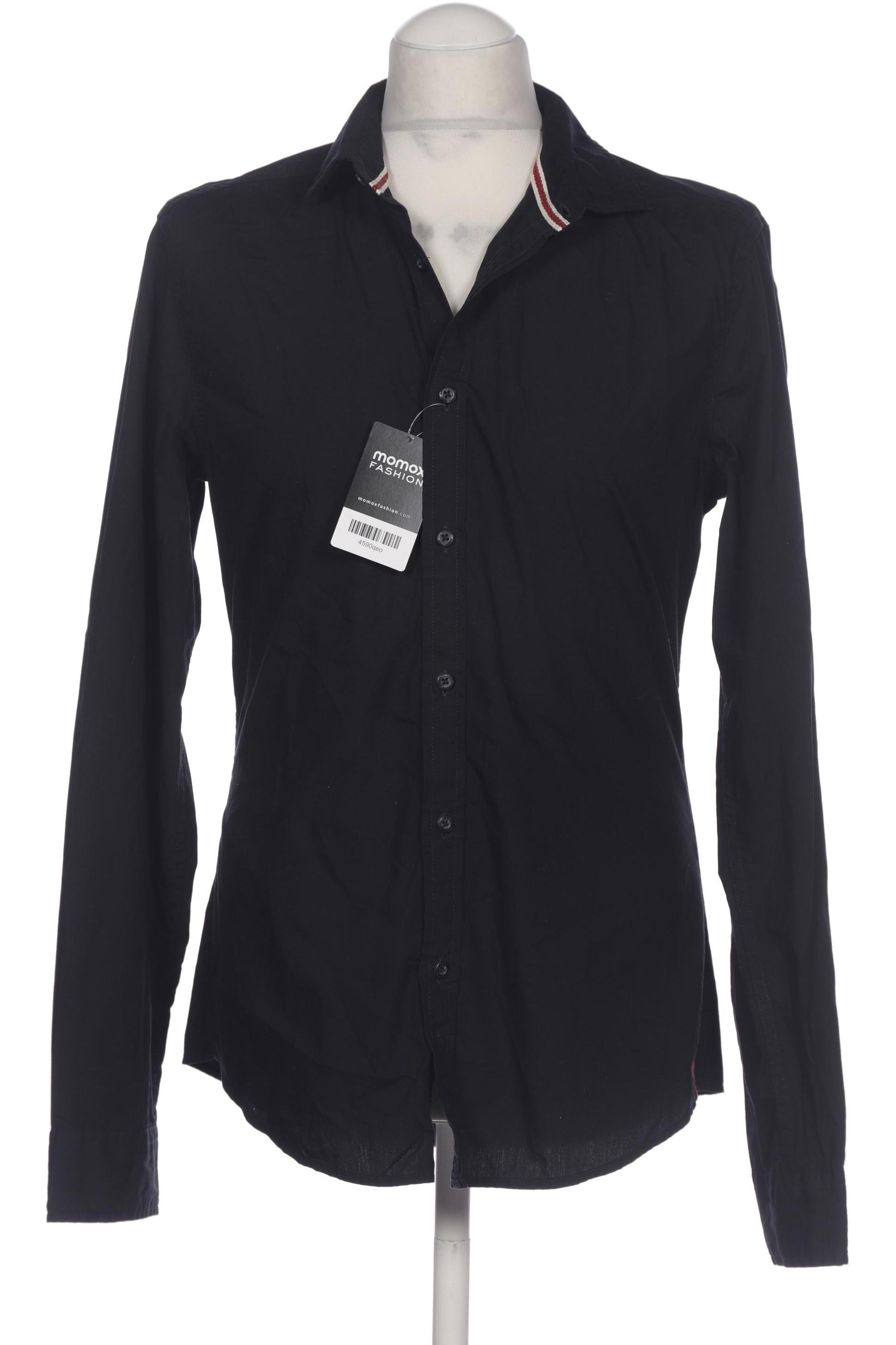 

edc by Esprit Herren Hemd, schwarz, Gr. 48