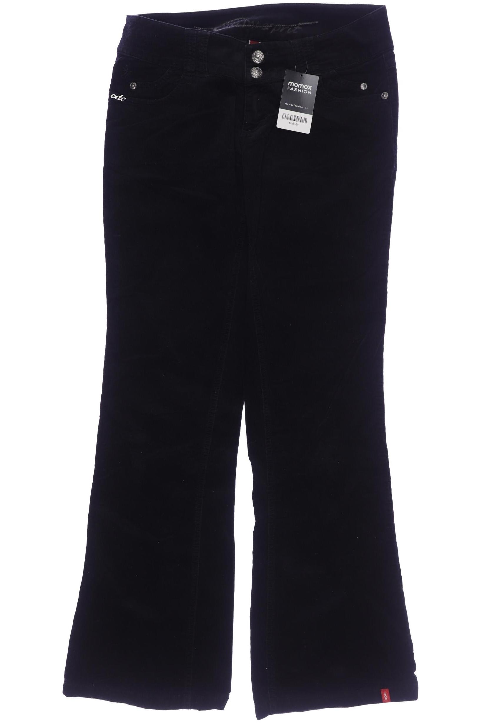 

edc by Esprit Damen Stoffhose, schwarz, Gr. 38