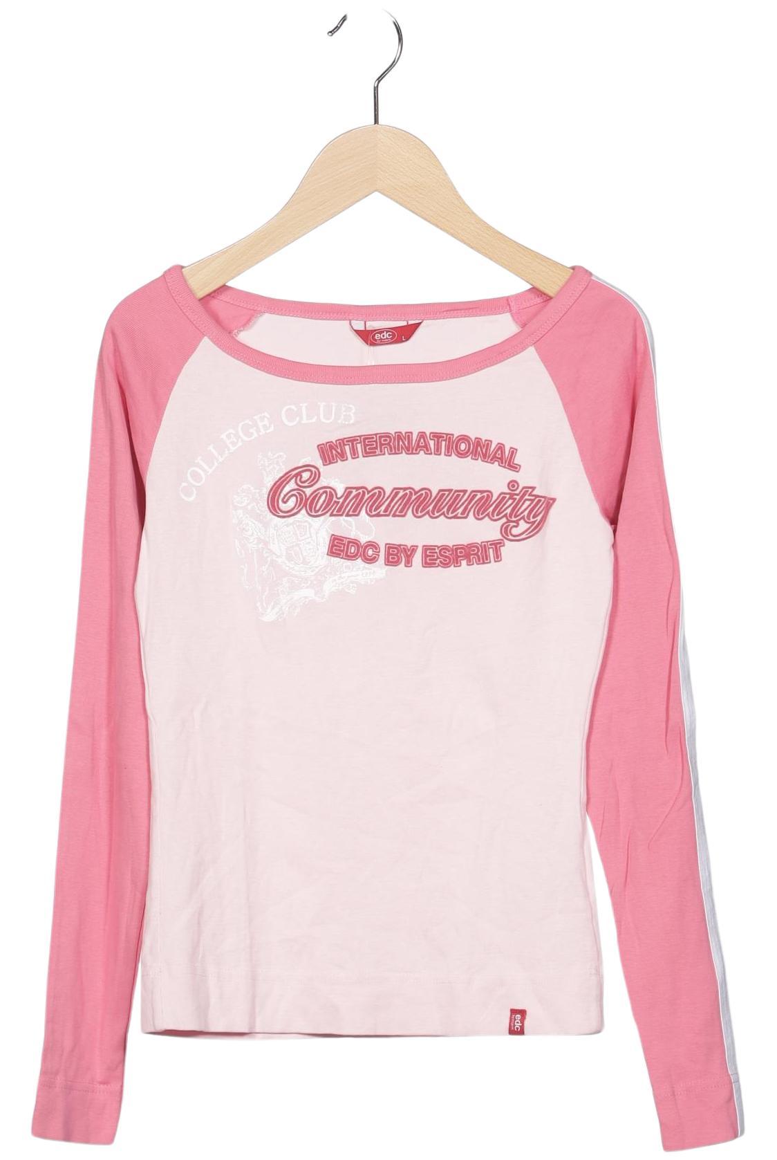 

edc by Esprit Damen Langarmshirt, pink, Gr. 42