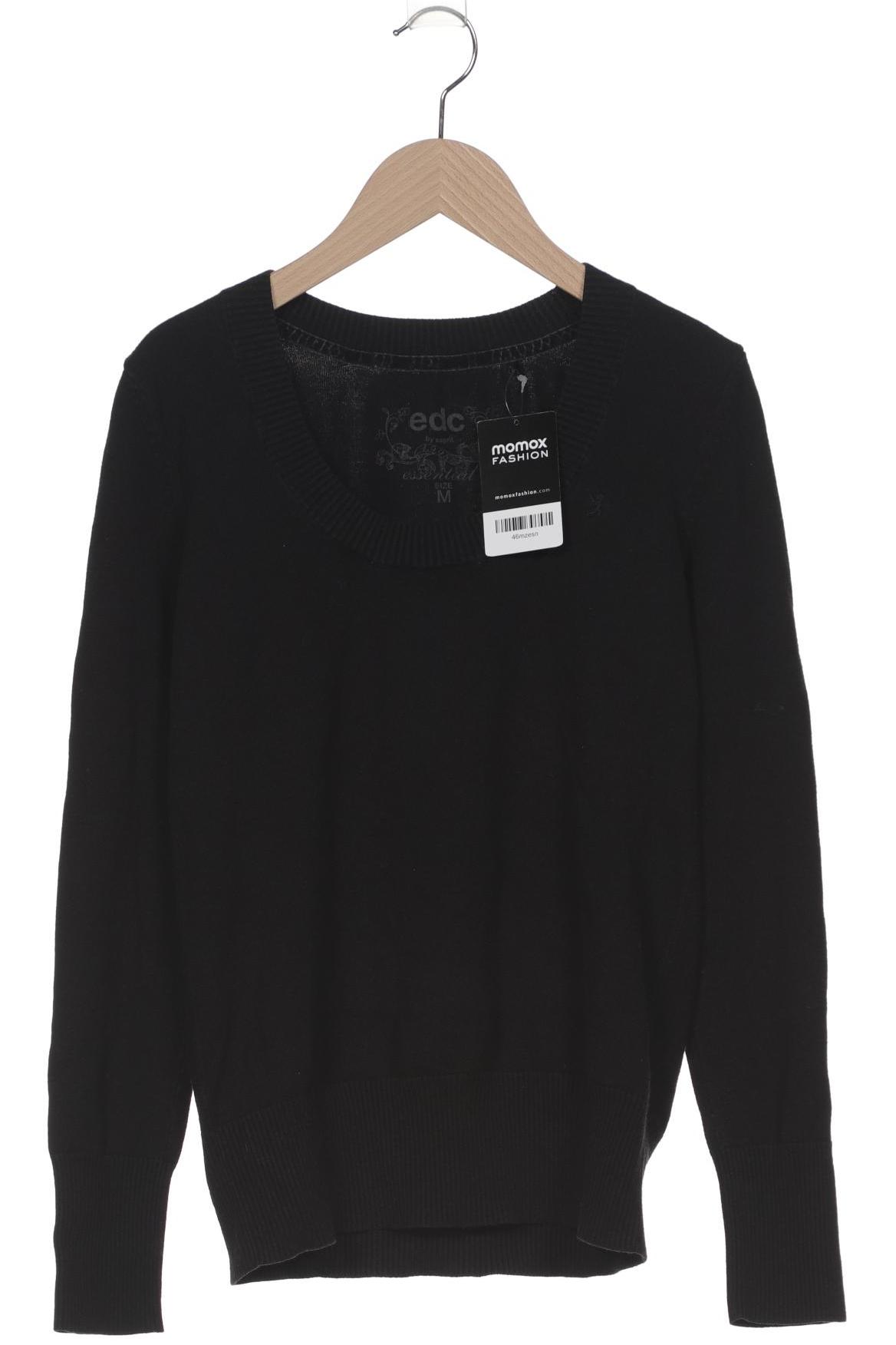 

edc by Esprit Damen Pullover, schwarz, Gr. 38