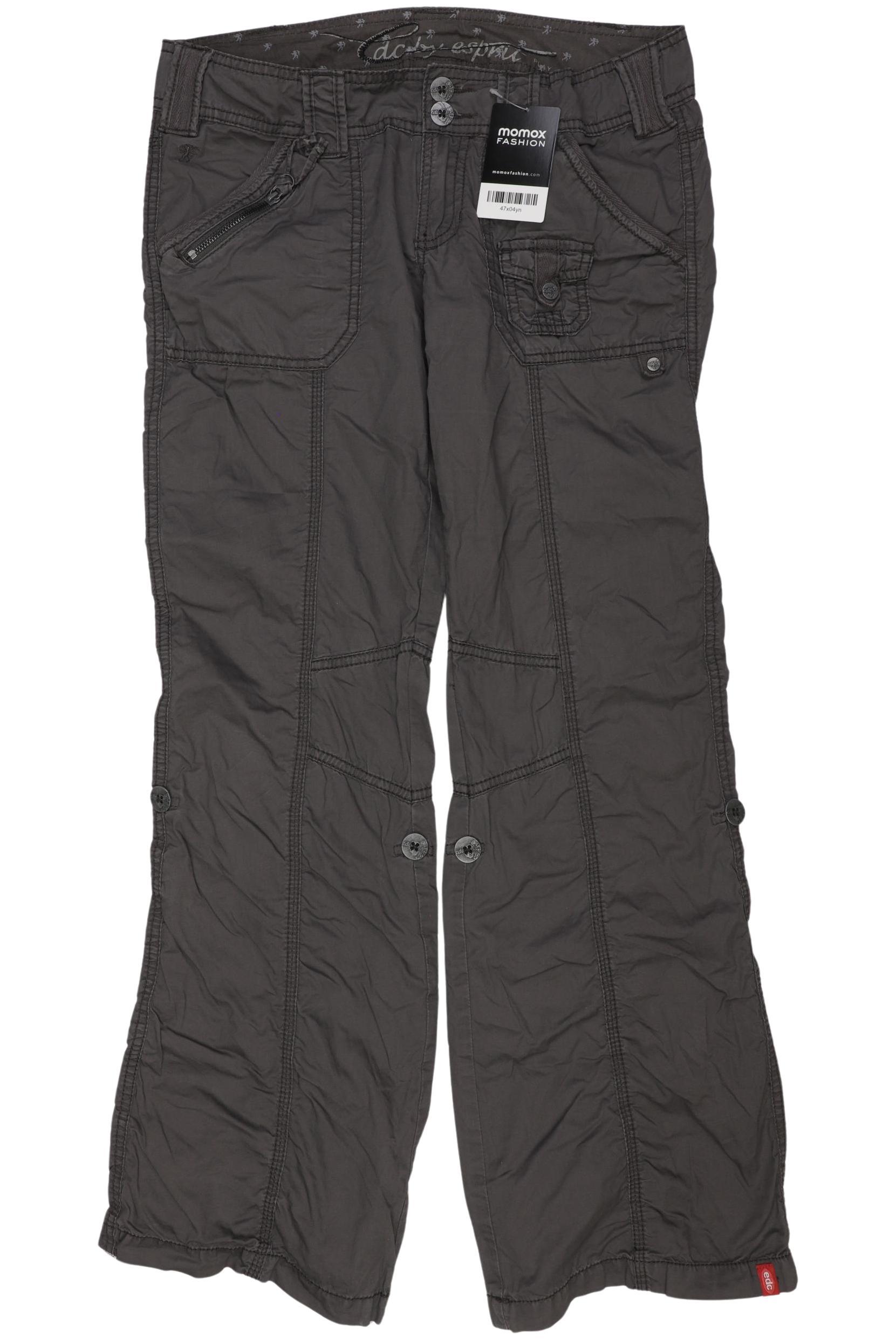 

edc by Esprit Damen Stoffhose, grau, Gr. 36