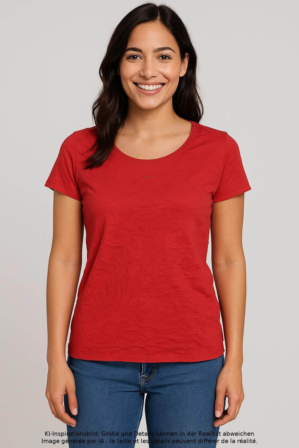 

edc by Esprit Damen T-Shirt, rot, Gr. 42