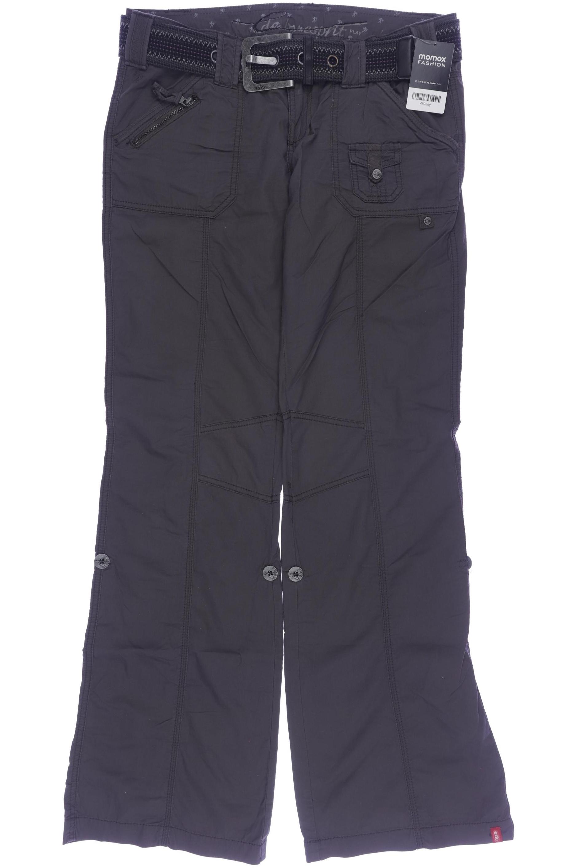 

edc by Esprit Damen Stoffhose, grau, Gr. 40