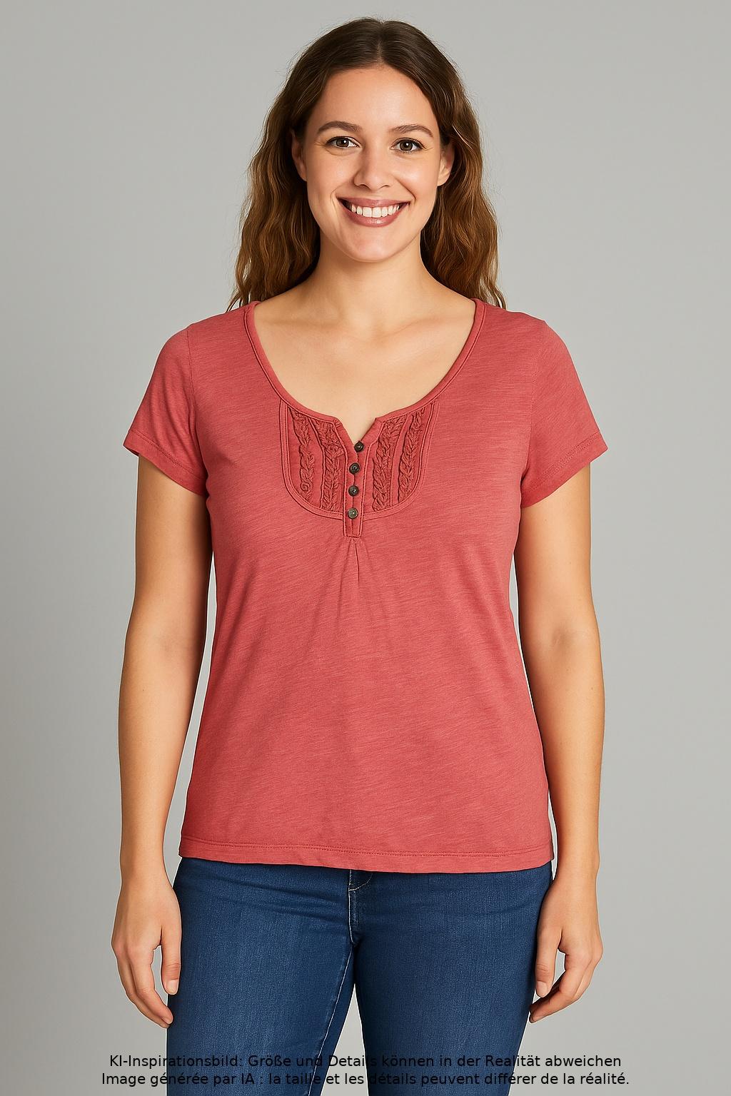 

edc by Esprit Damen T-Shirt, rot, Gr. 42