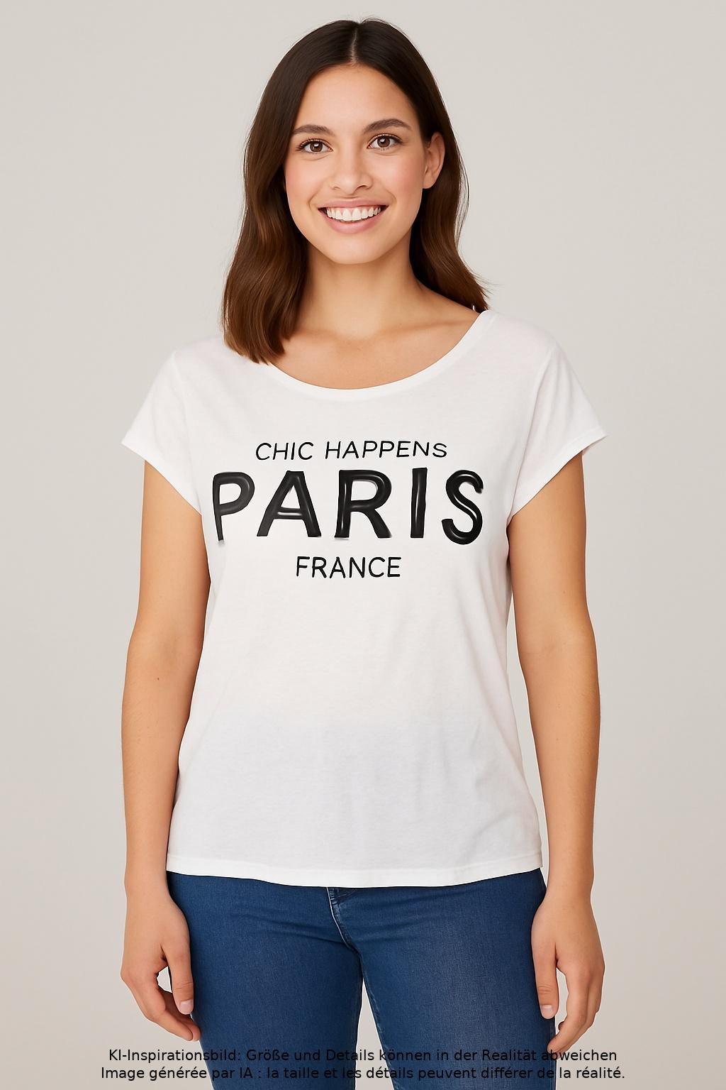 

edc by Esprit Damen T-Shirt, weiß, Gr. 38