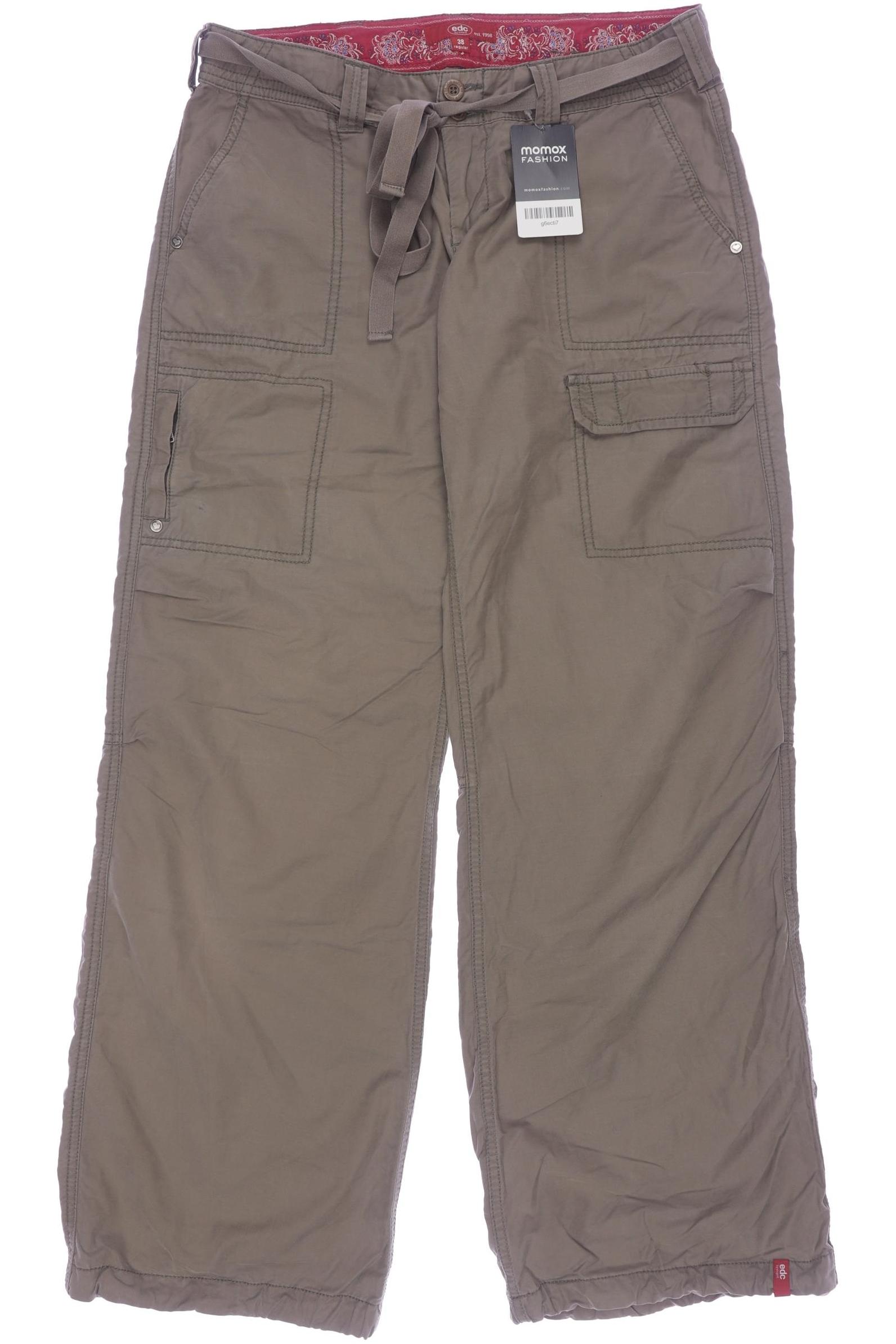

edc by Esprit Damen Stoffhose, beige, Gr. 38
