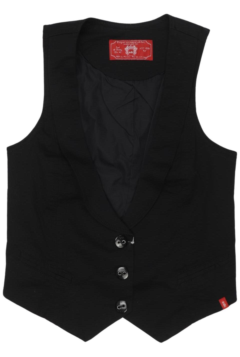 

edc by Esprit Damen Weste, schwarz, Gr. 40