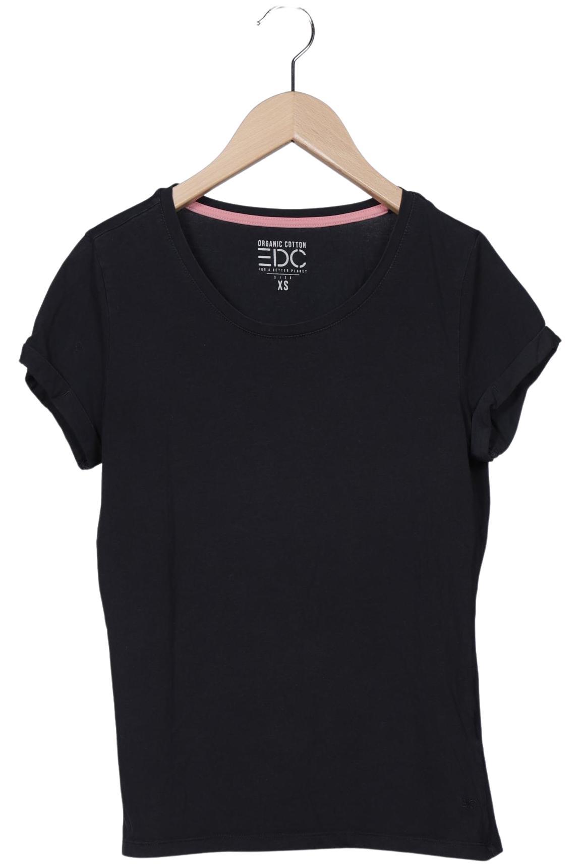 

edc by Esprit Damen T-Shirt, schwarz, Gr. 34