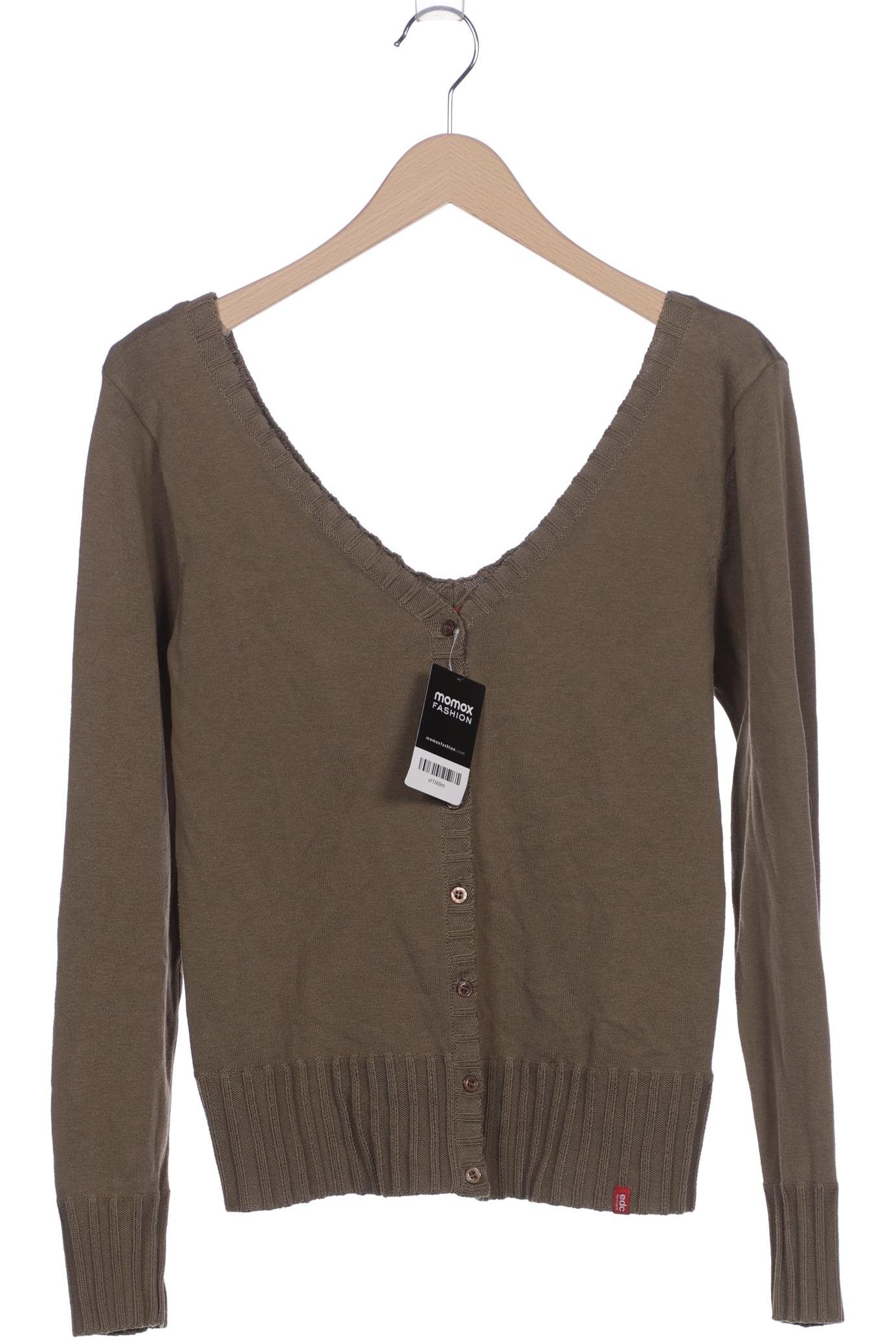 

edc by Esprit Damen Strickjacke, grün, Gr. 44