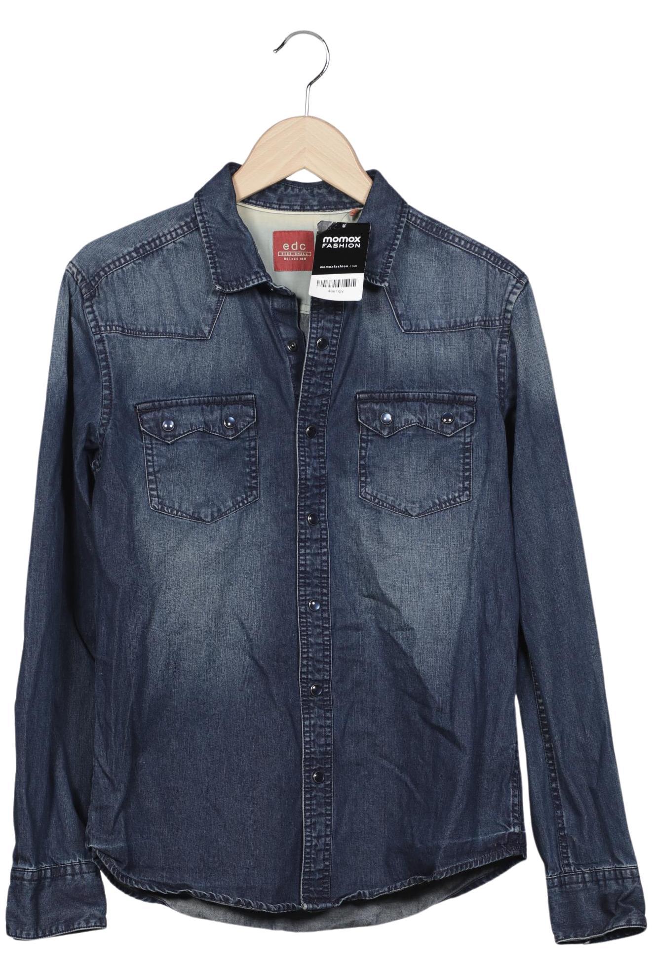 

edc by Esprit Herren Hemd, blau, Gr. 46