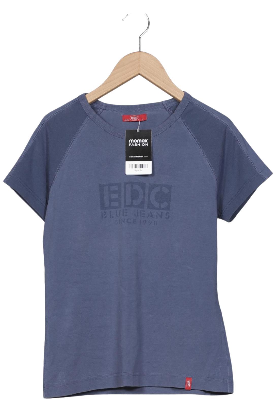 

edc by Esprit Damen T-Shirt, blau, Gr. 42