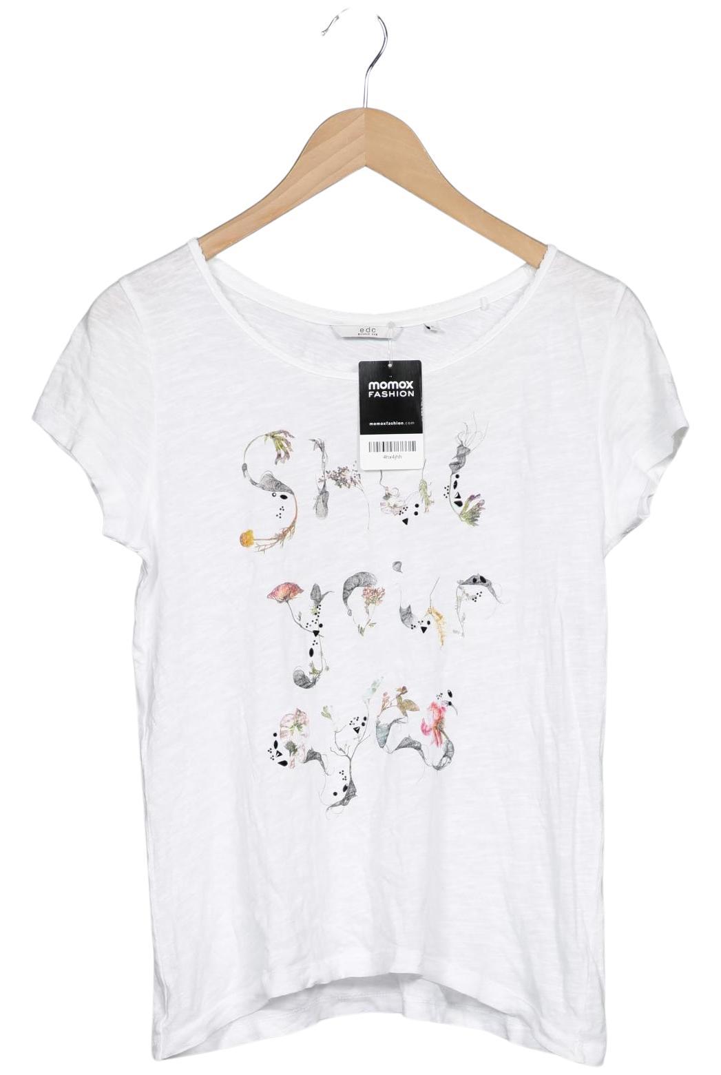 

edc by Esprit Damen T-Shirt, weiß, Gr. 36