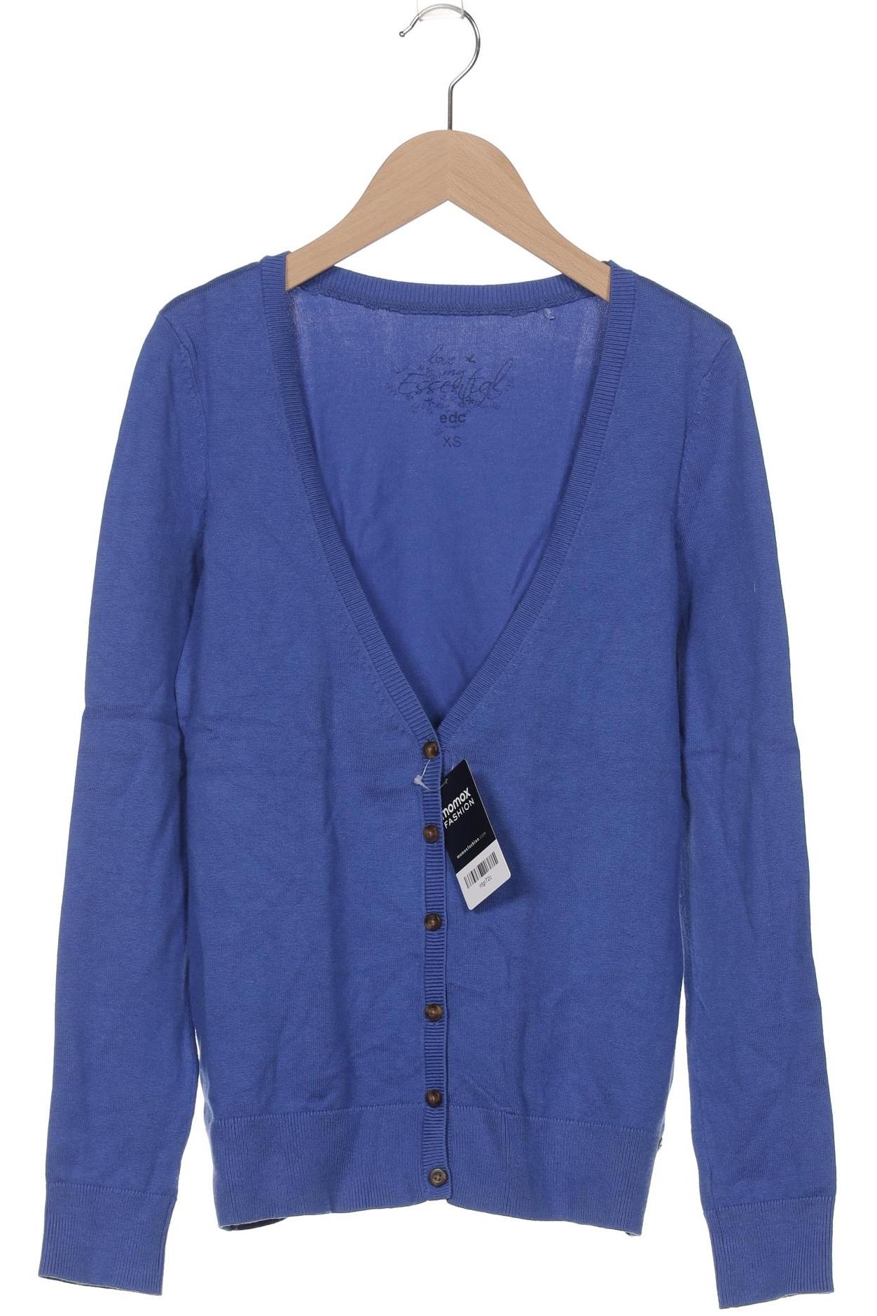 

edc by Esprit Damen Strickjacke, marineblau, Gr. 34