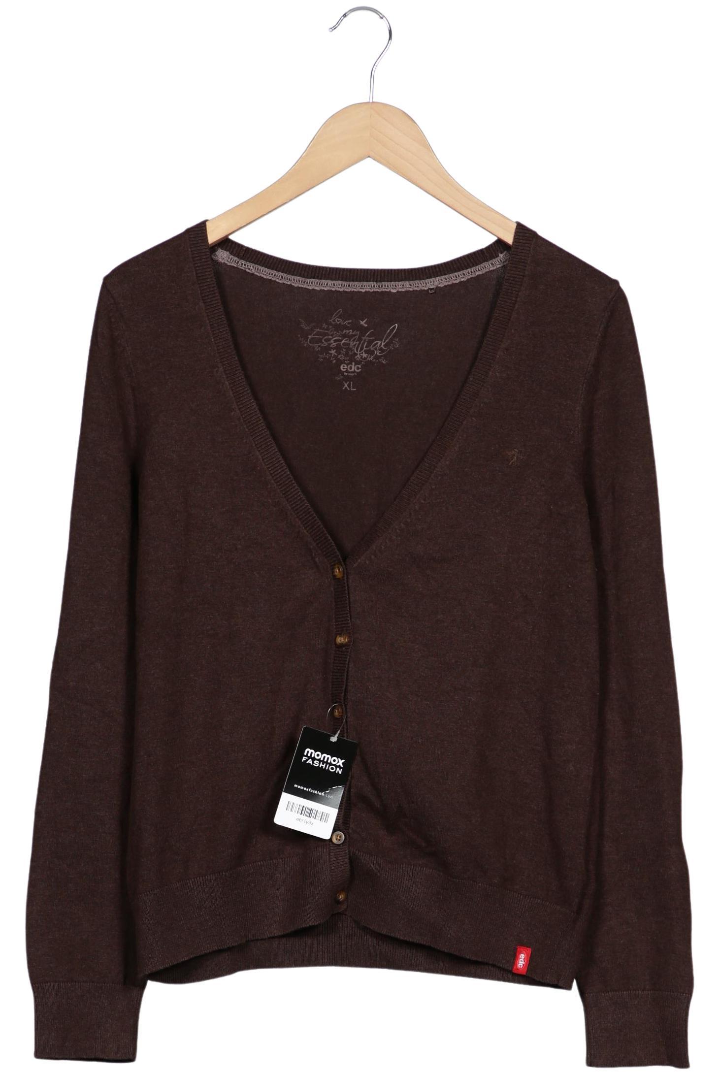 

edc by Esprit Damen Strickjacke, braun, Gr. 44