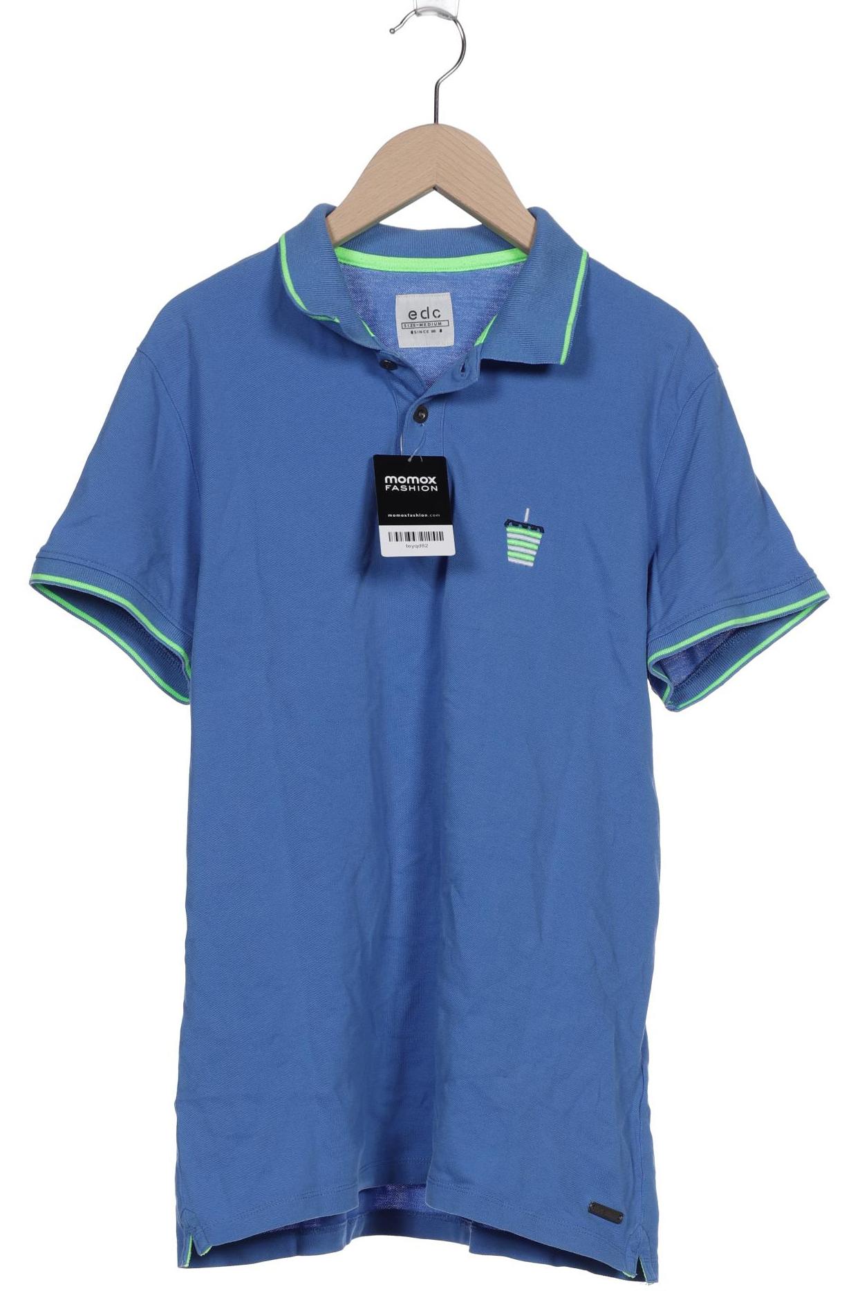 

edc by Esprit Herren Poloshirt, blau, Gr. 48
