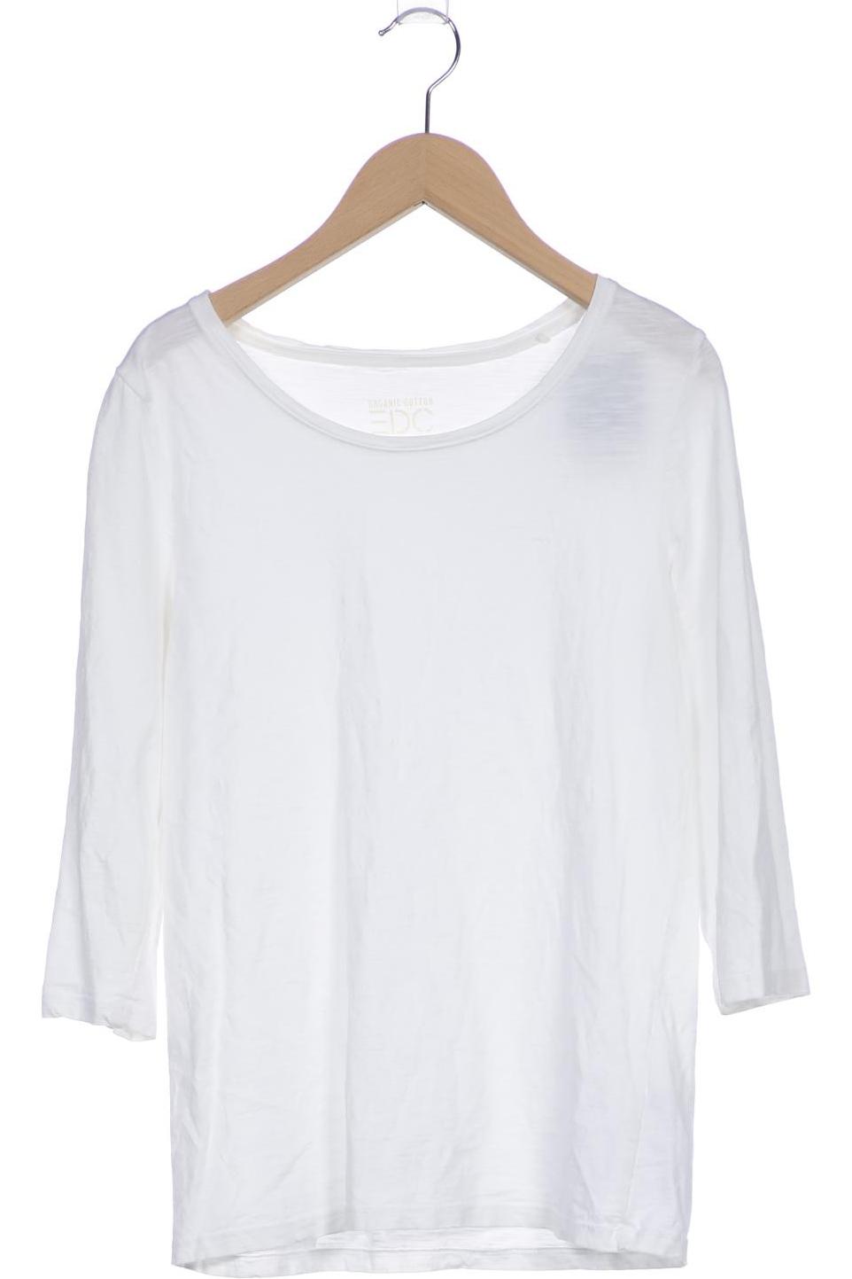 

edc by Esprit Damen Langarmshirt, weiß, Gr. 38