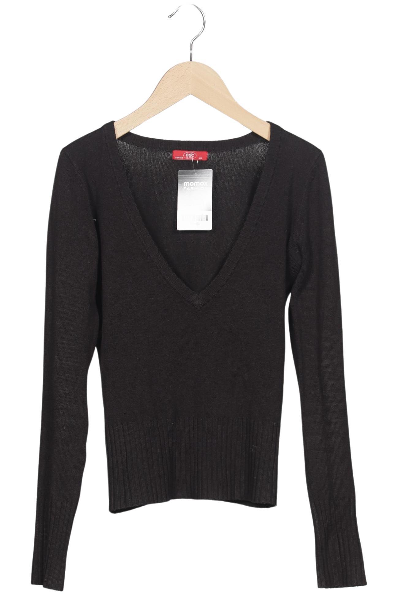 

edc by Esprit Damen Pullover, schwarz, Gr. 34