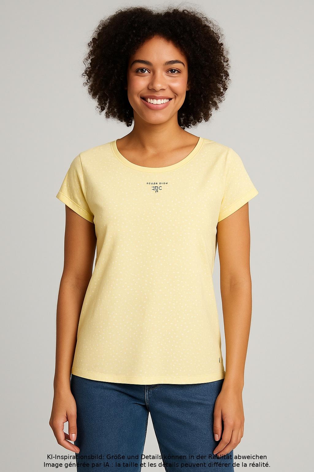 

edc by Esprit Damen T-Shirt, gelb, Gr. 38