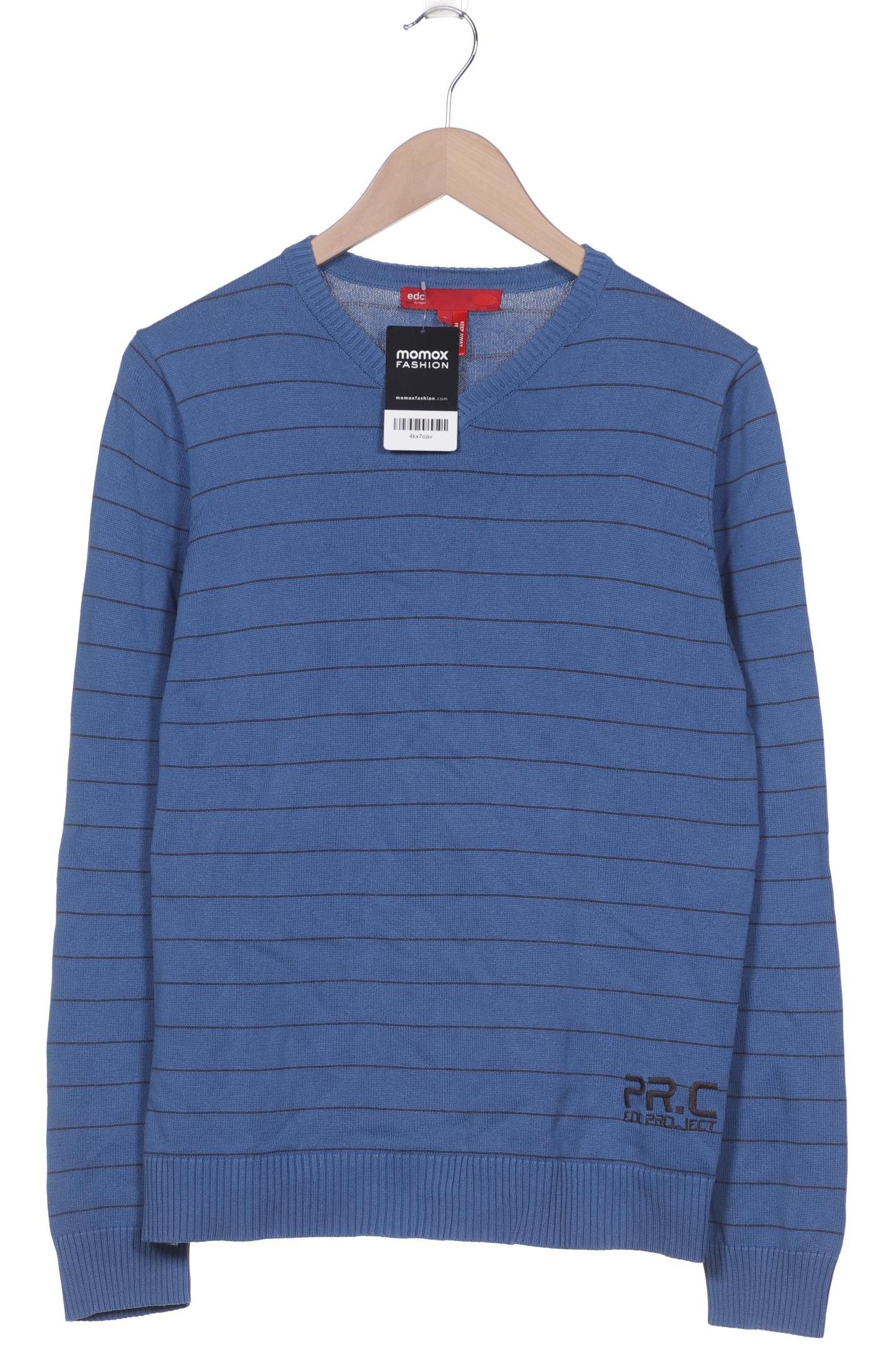 

edc by Esprit Herren Pullover, blau, Gr. 54