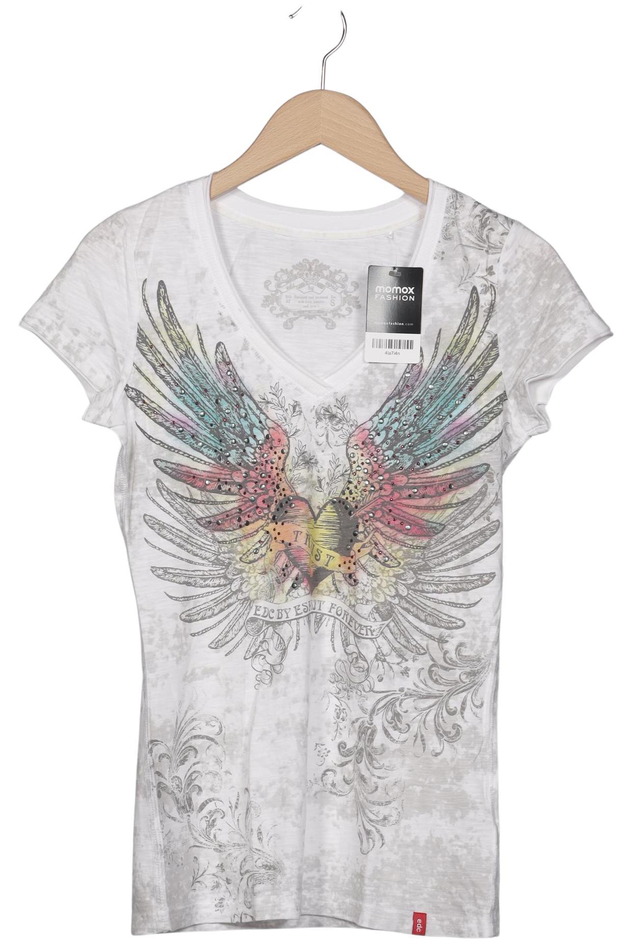 

edc by Esprit Damen T-Shirt, weiß, Gr. 36