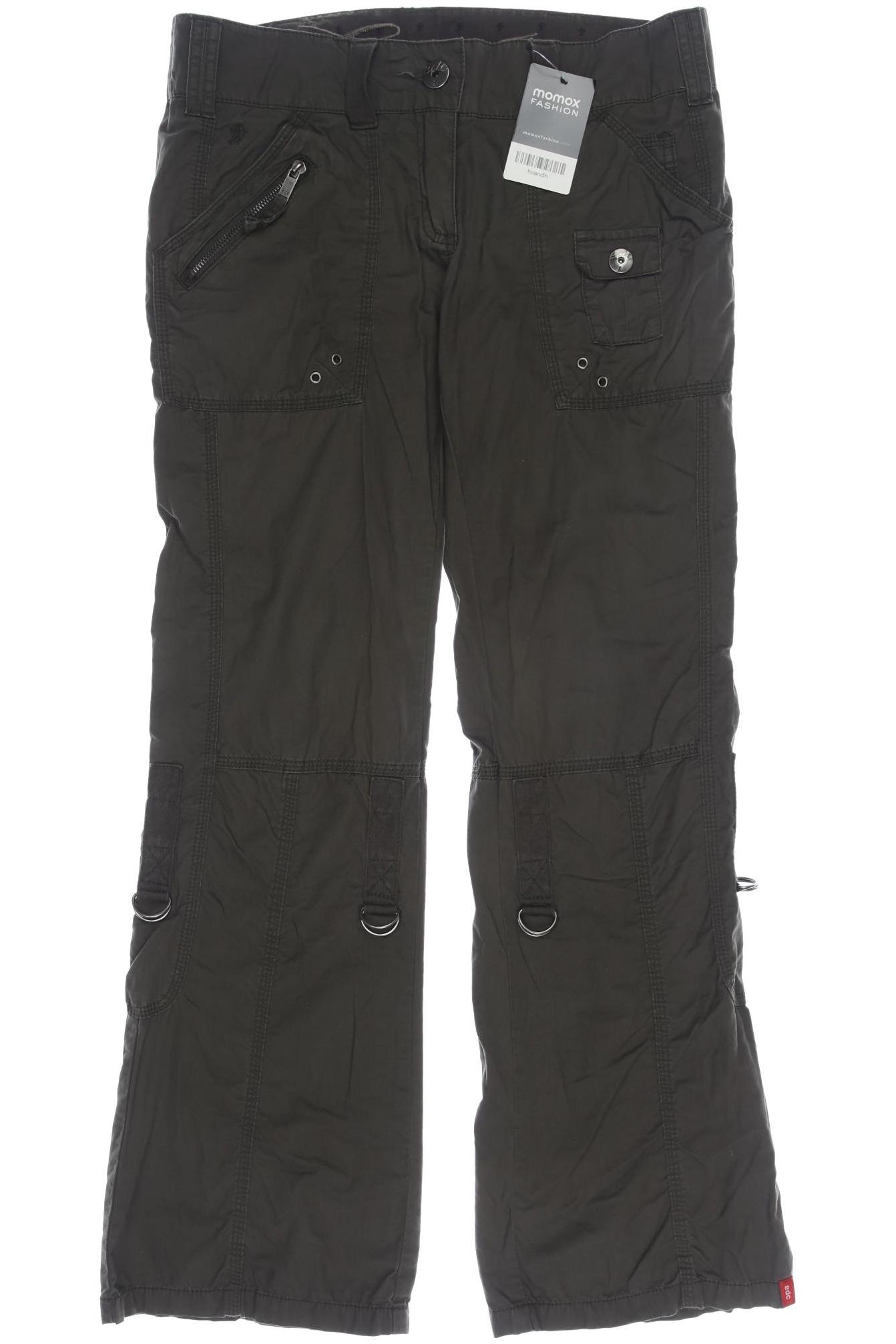 

edc by Esprit Damen Stoffhose, grün, Gr. 38