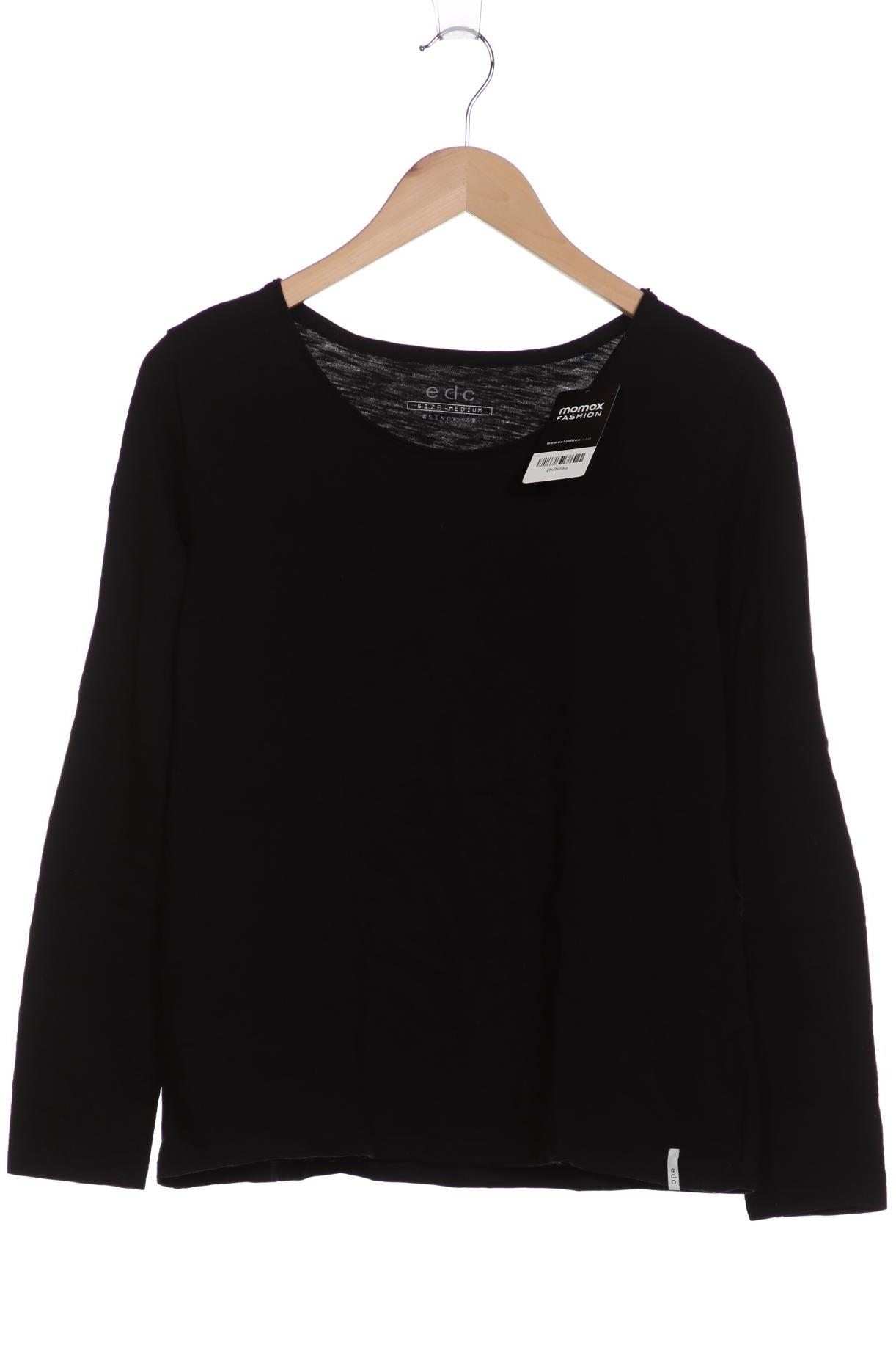 

edc by Esprit Damen Langarmshirt, schwarz, Gr. 38